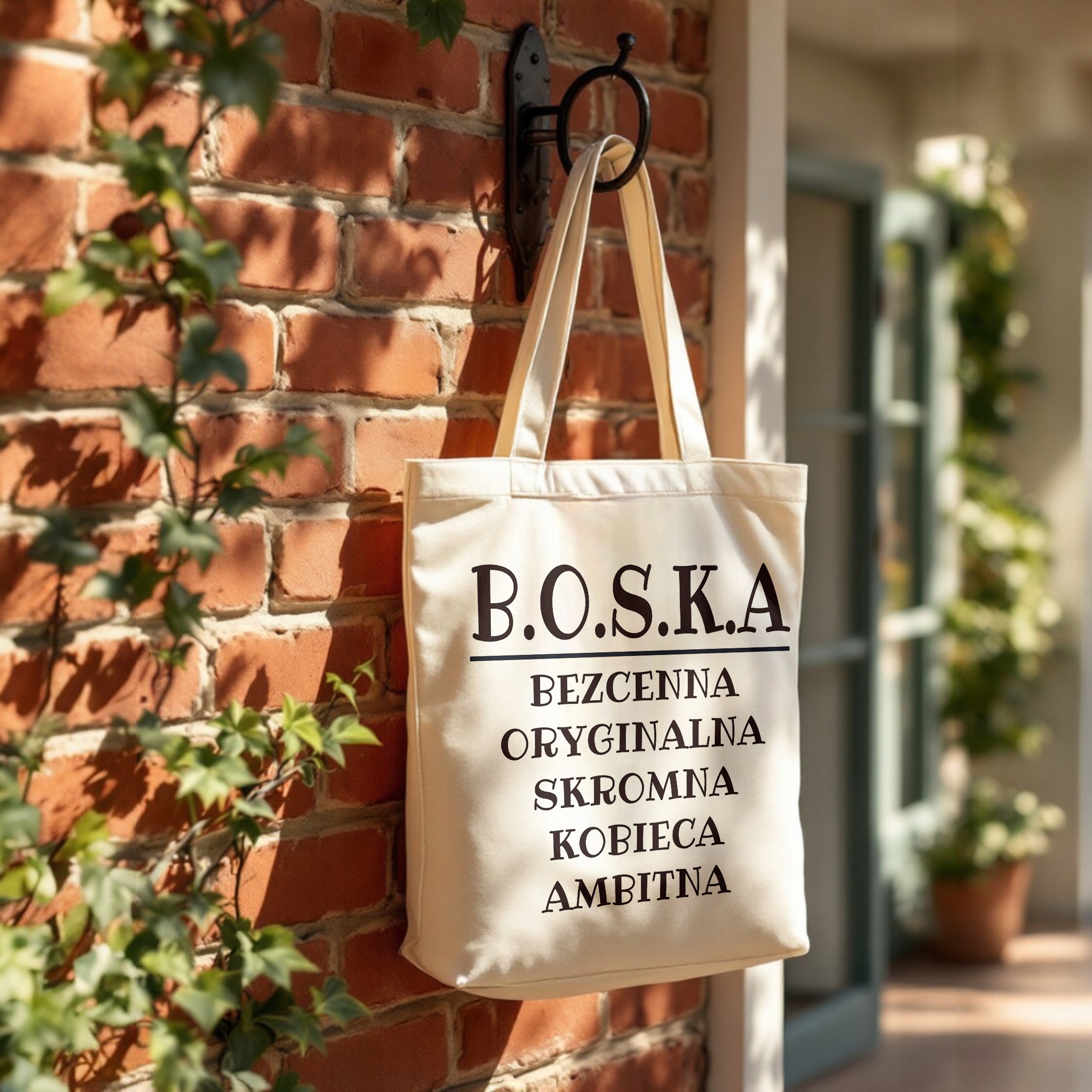 Torba bawełniana premium B.O.S.K.A Zabawny Prezent