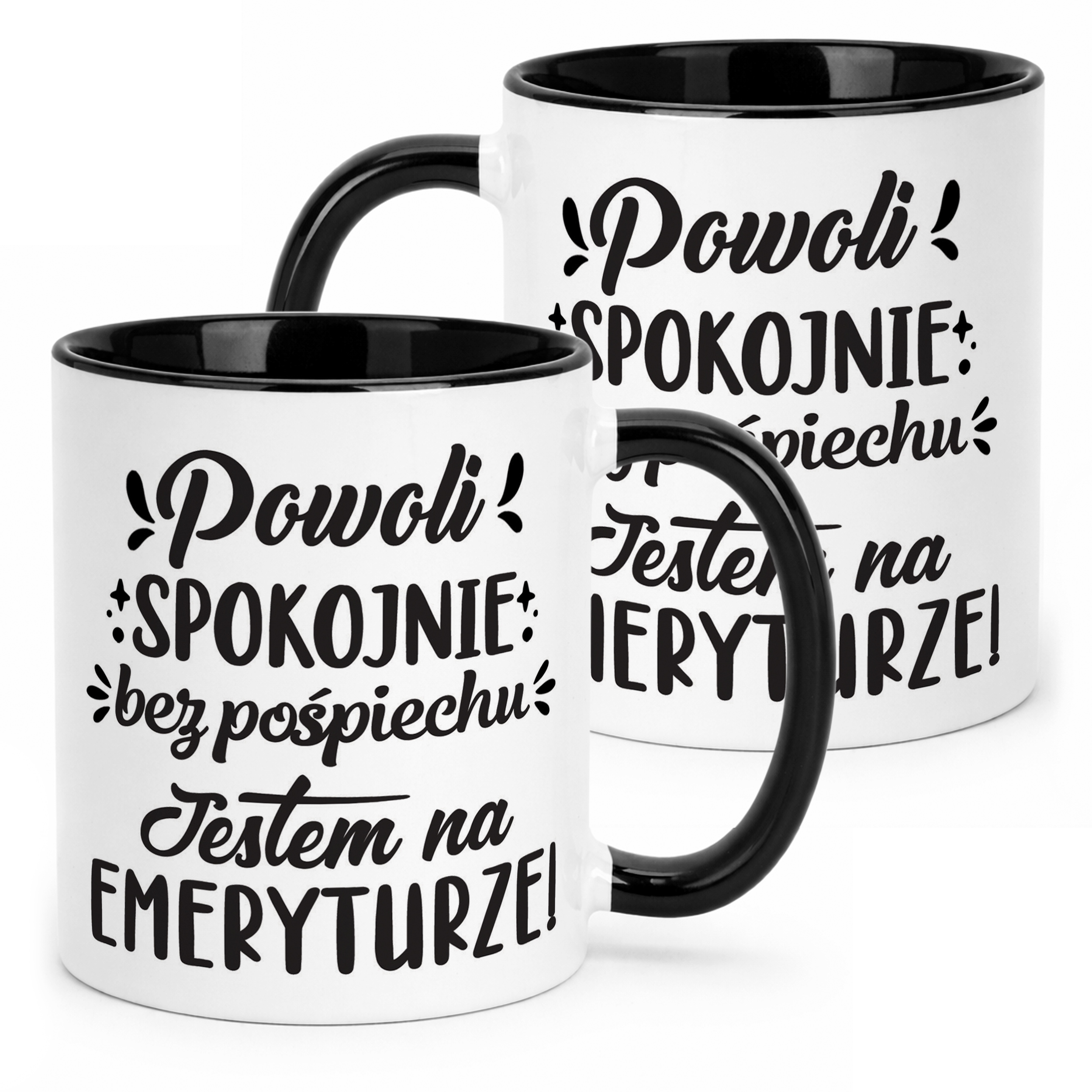Kubek Czarny z okazji Emerytury Dla Emeryta Emerytki Prezent Upominek