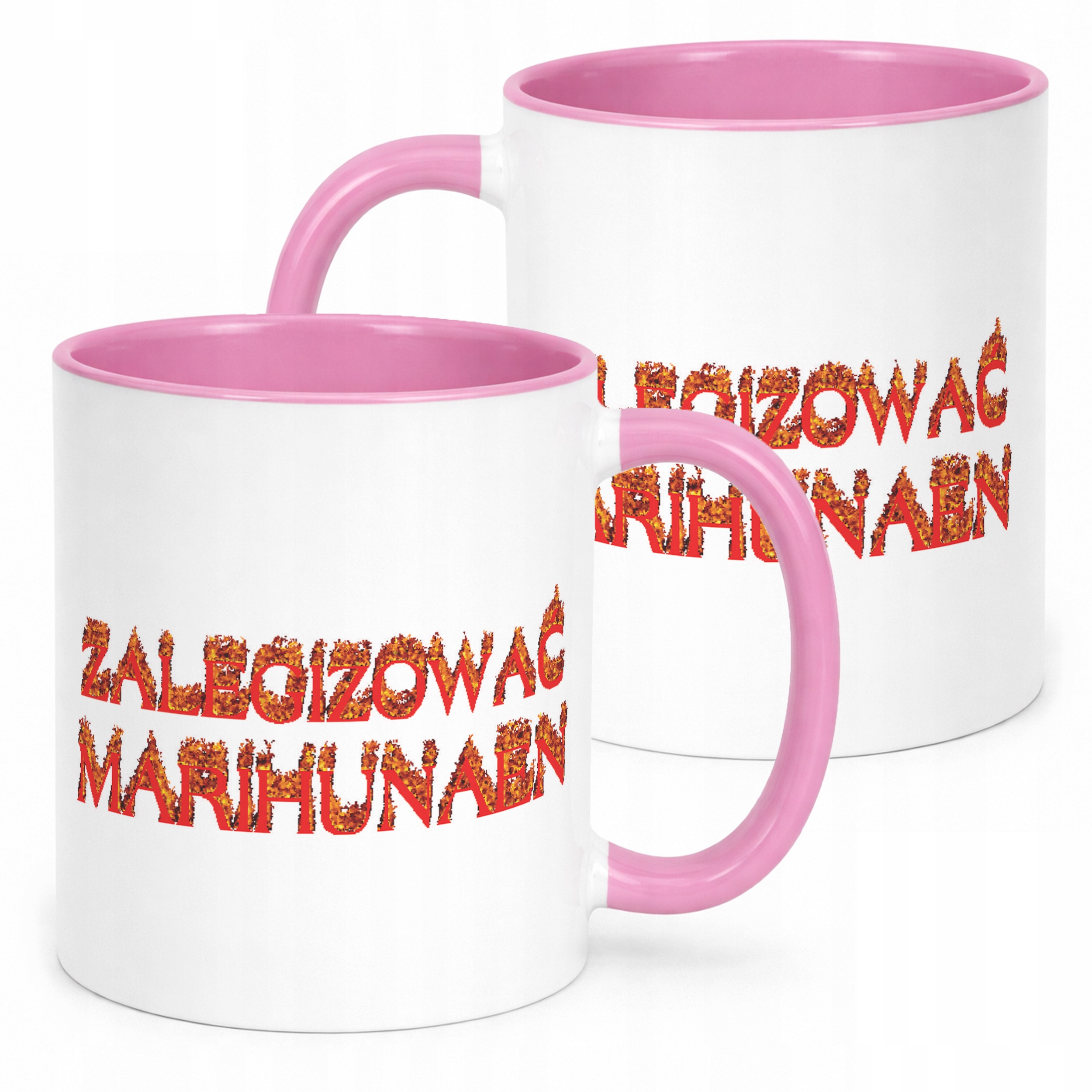 Kubek Różowy Zalegizować Marihunaen Memy Zabawne Prezent
