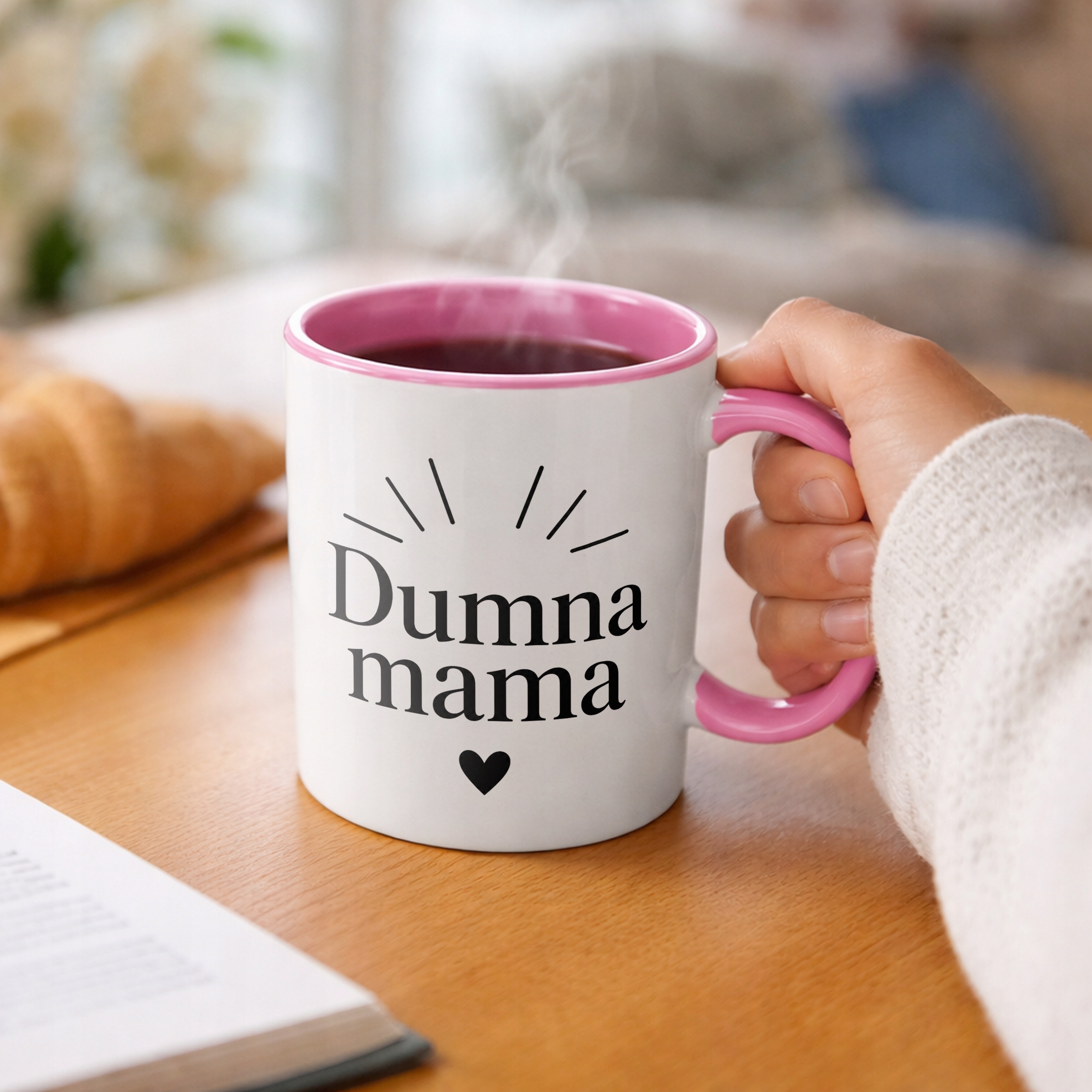 Kubek różowy dla mamy prezent na Dzień Matki wyjątkowy prezent dla mamy