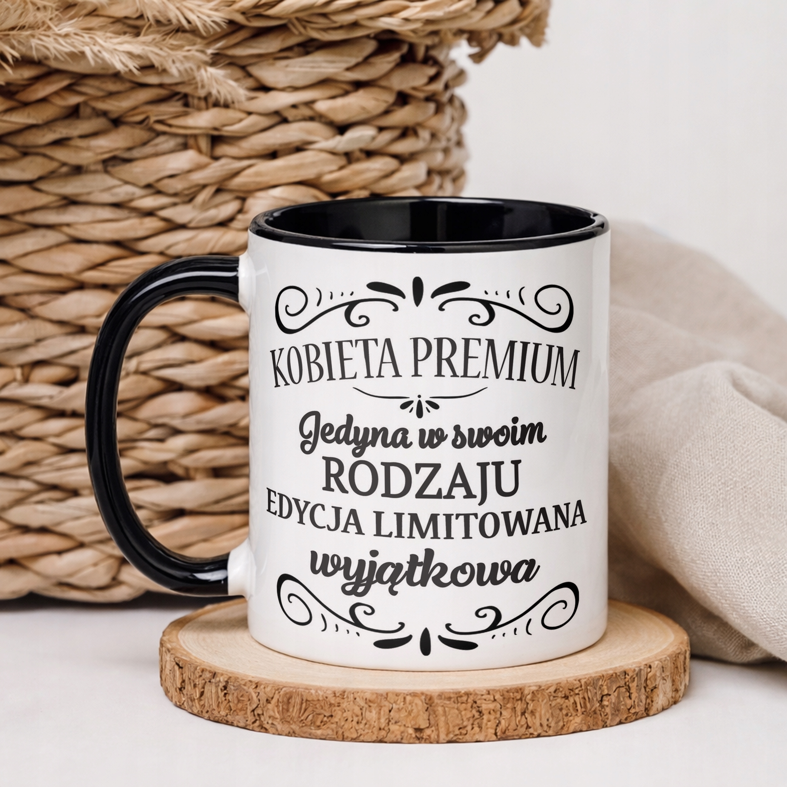 Kubek Czarny Dzień Kobiet Dla Kobiety Dziewczyny Prezent Upominek