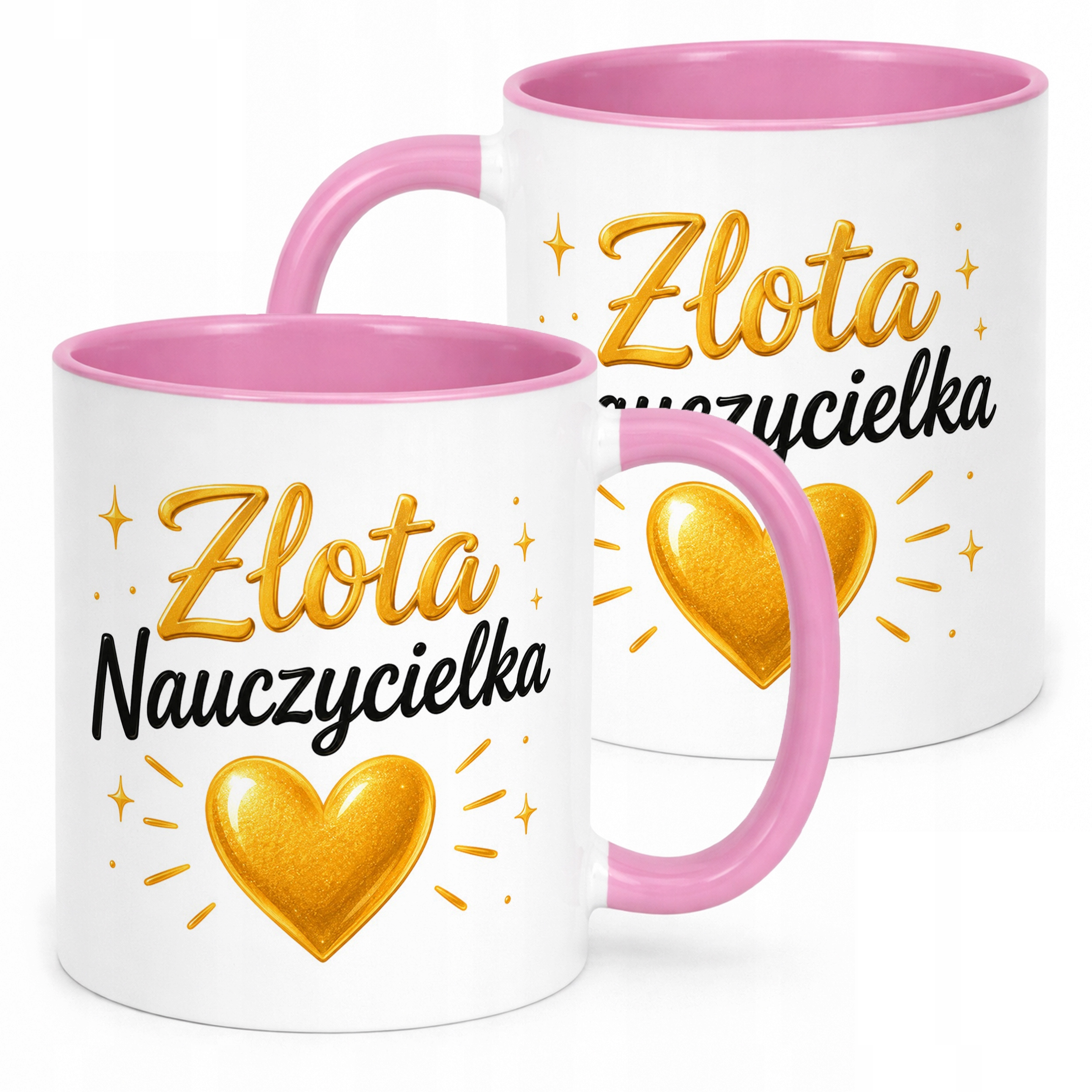 Kubek Różowy Dzień Nauczyciela Dla Nauczycielki Prezent Upominek