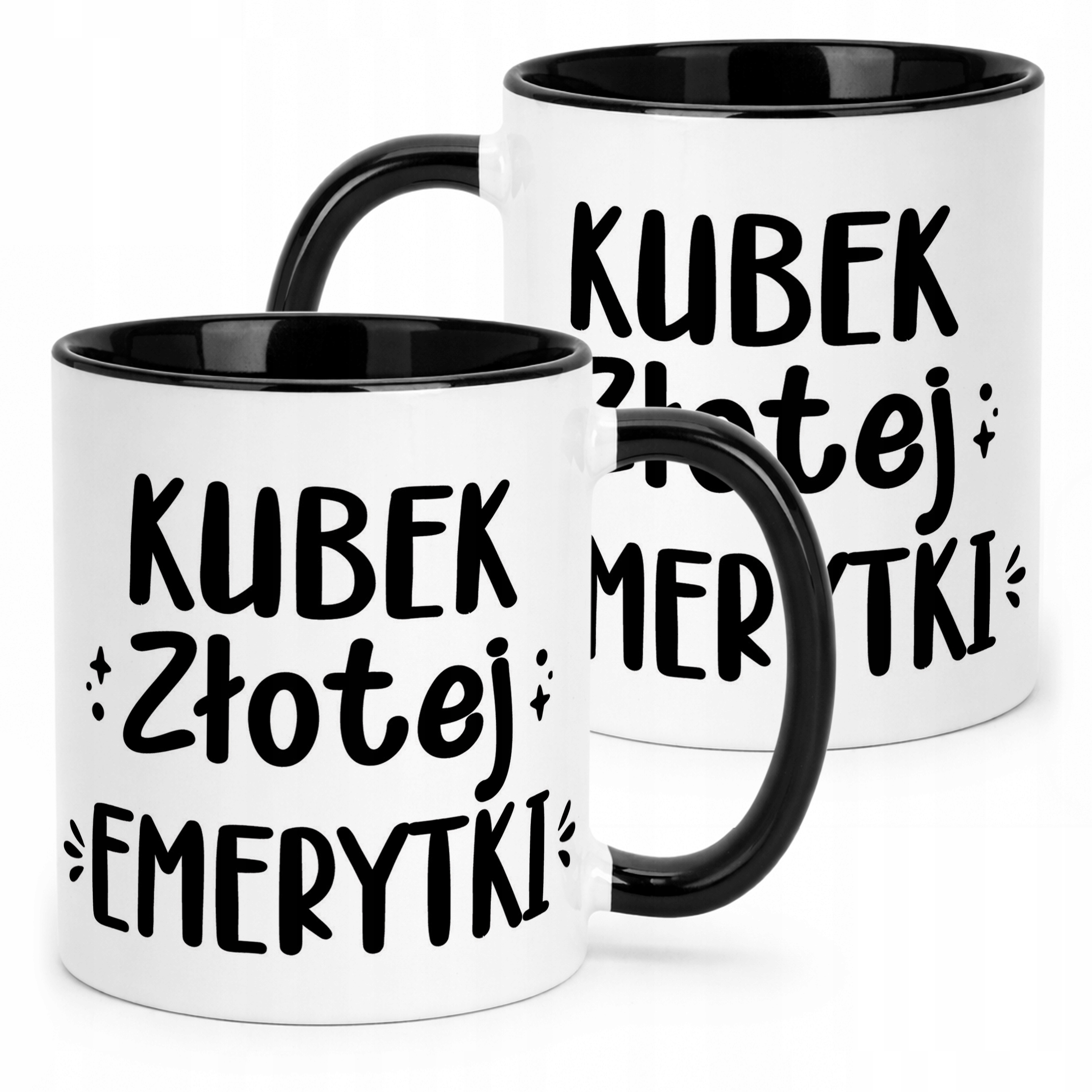 Kubek Czarny z okazji Emerytury Dla Emerytki Prezent Upominek
