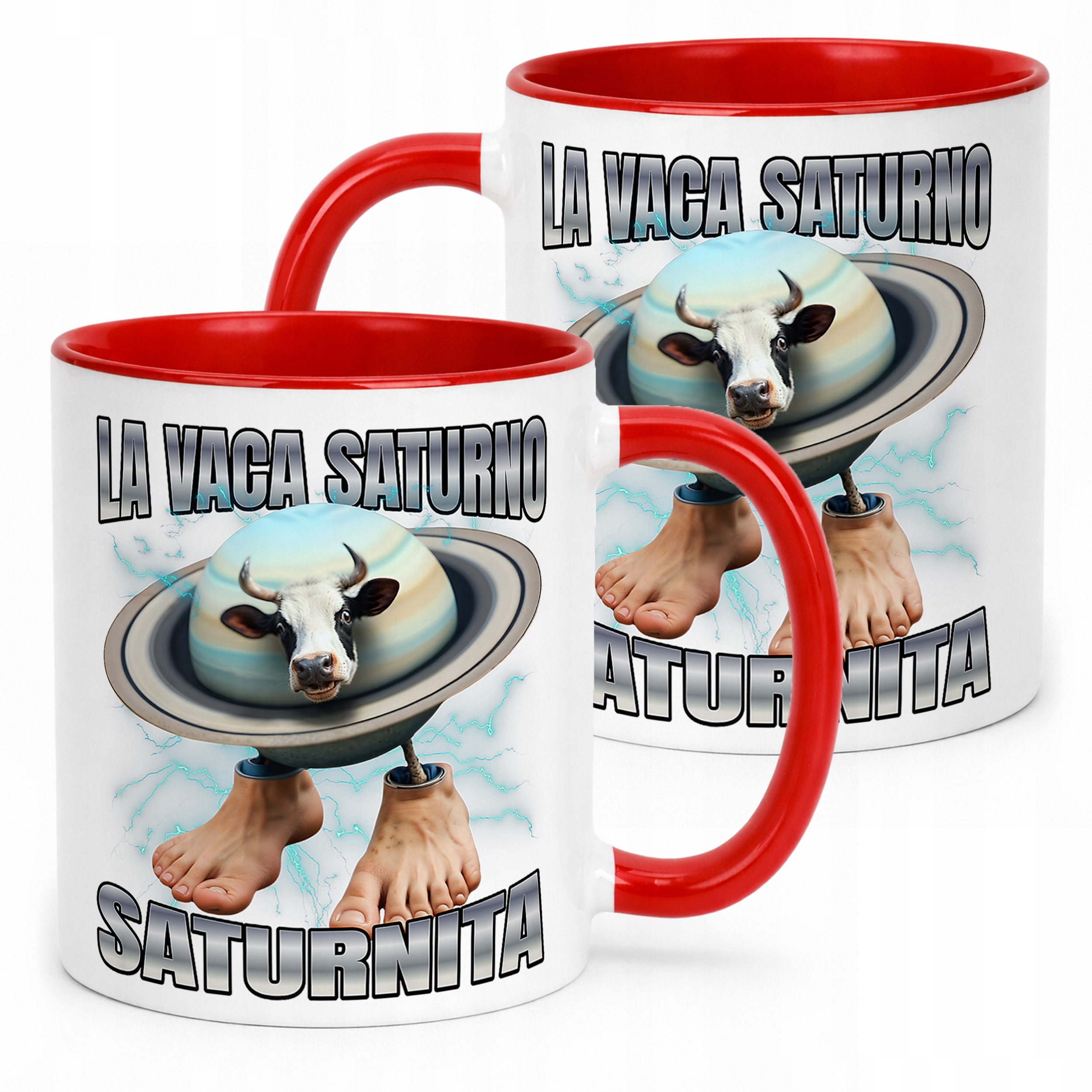 Kubek ceramiczny La Vaca Saturno viral tiktok brainrot mem