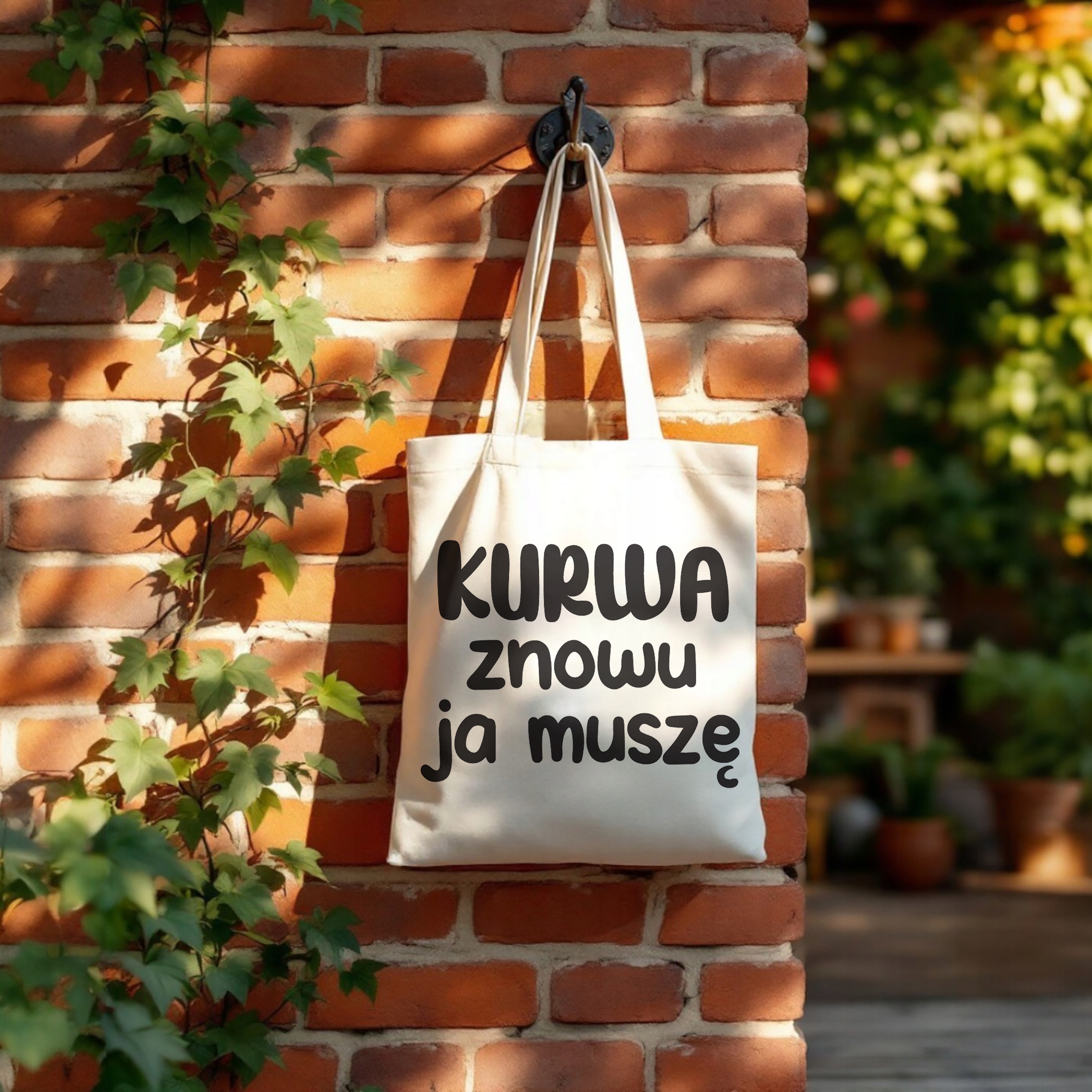 Torba bawełniana na zakupy K**wa Znowu Ja Muszę Zabawny Prezent