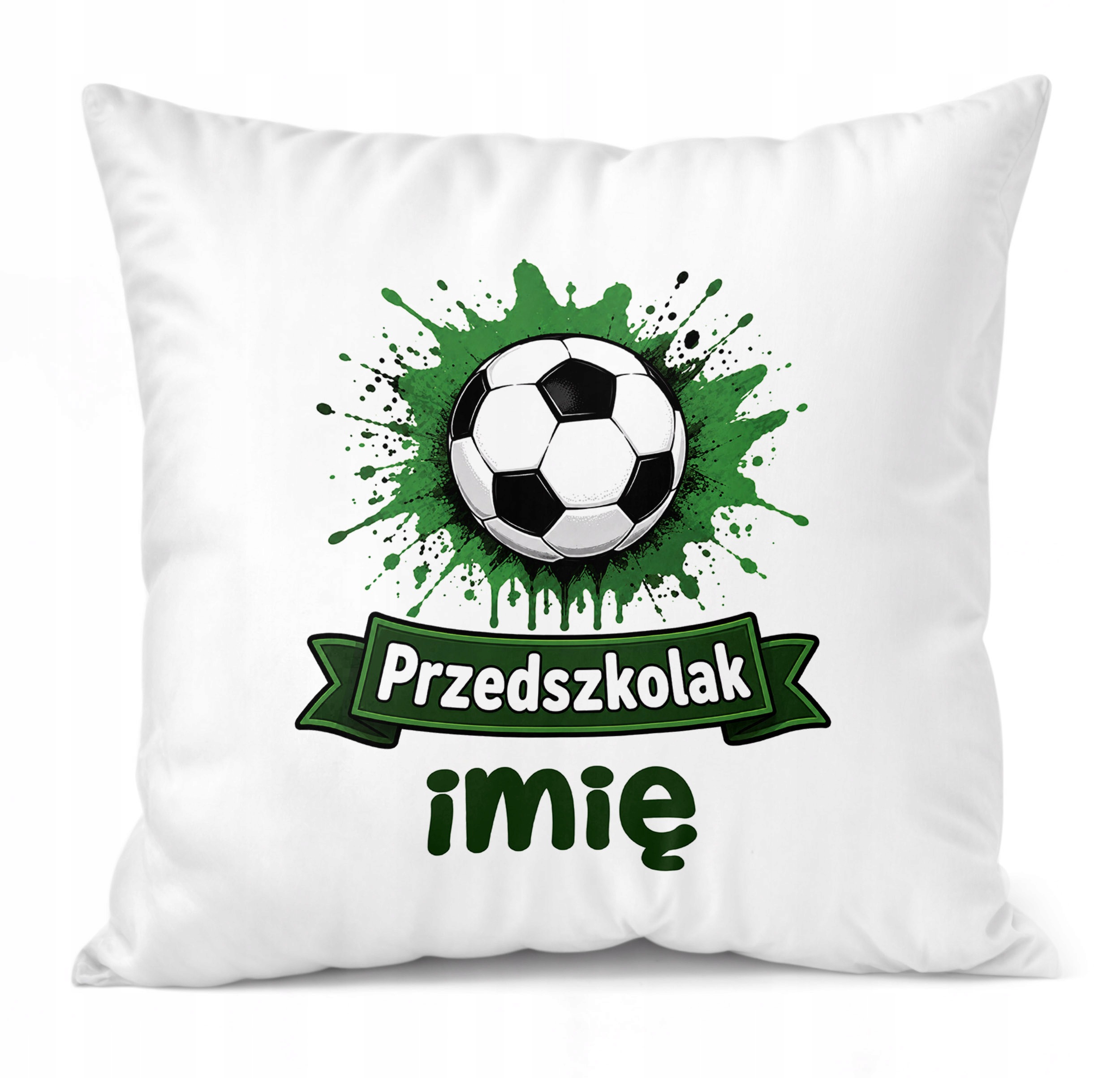 Zestaw Personalizowany Kubek Czerwony Poduszka Piłka nożna