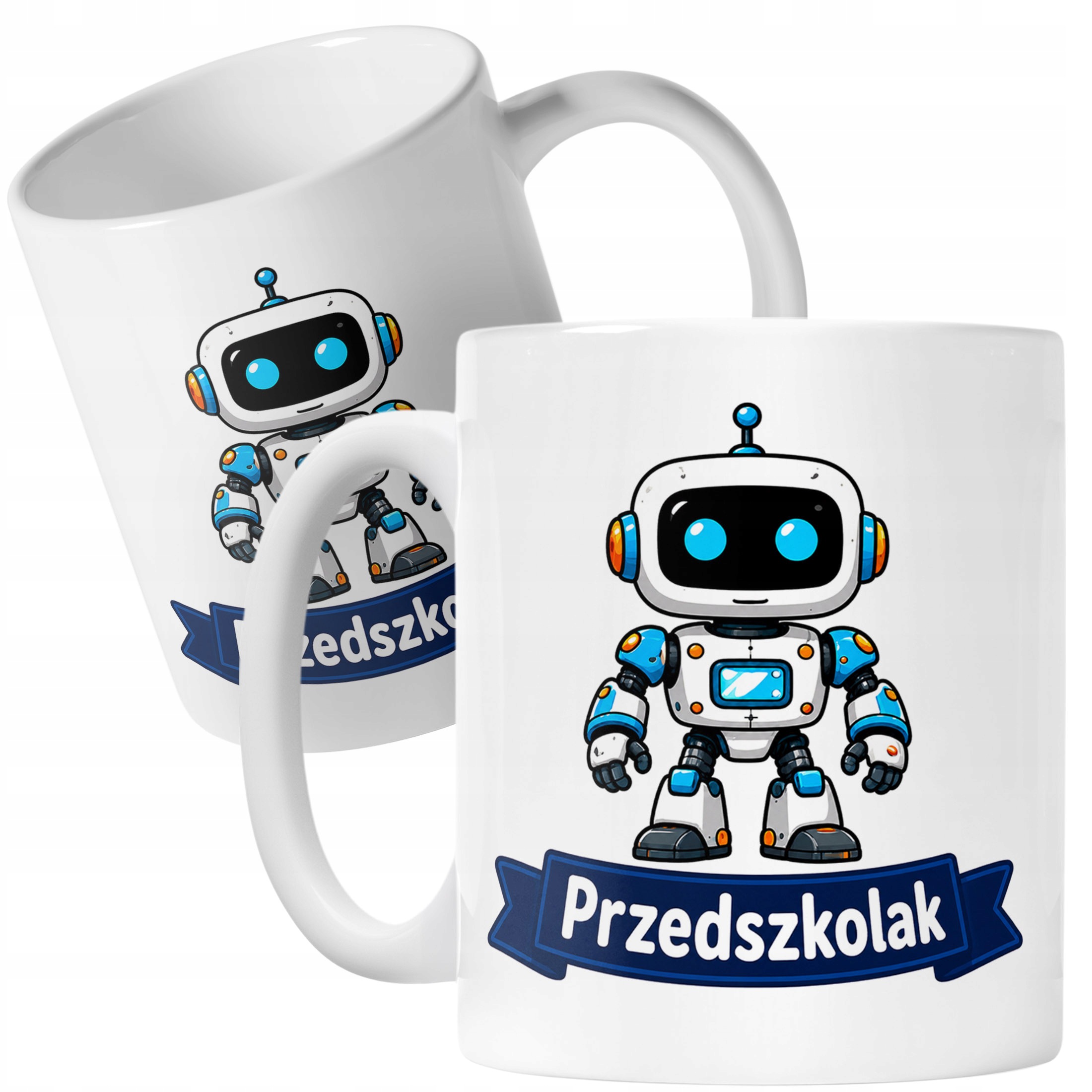Biały Kubek z nadrukiem Przedszkolak Szkoła Dla Dzieci Prezent