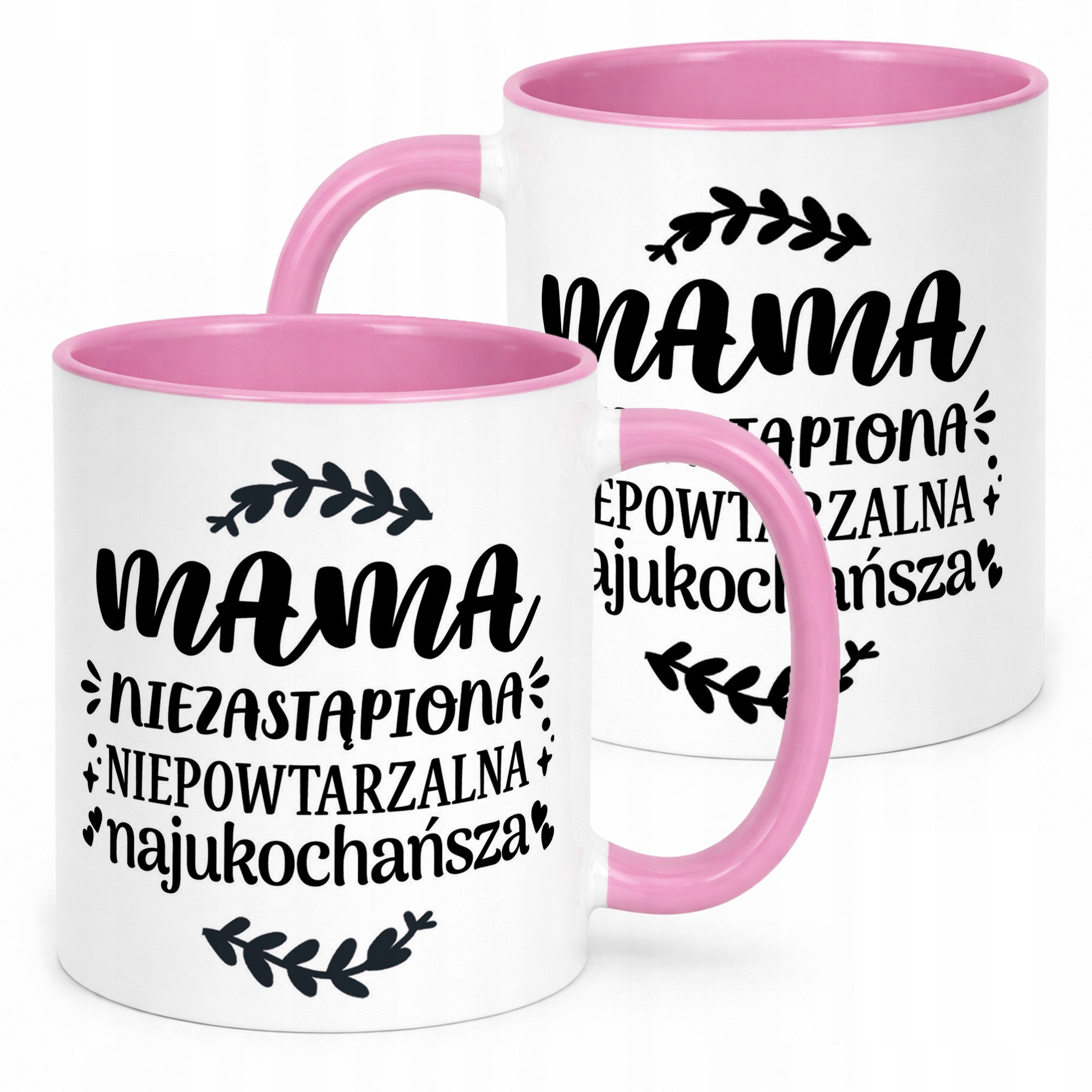 Kubek Różowy Dzień Matki Dla Mamy Prezent Niezastąpiona Niepowtarzalna