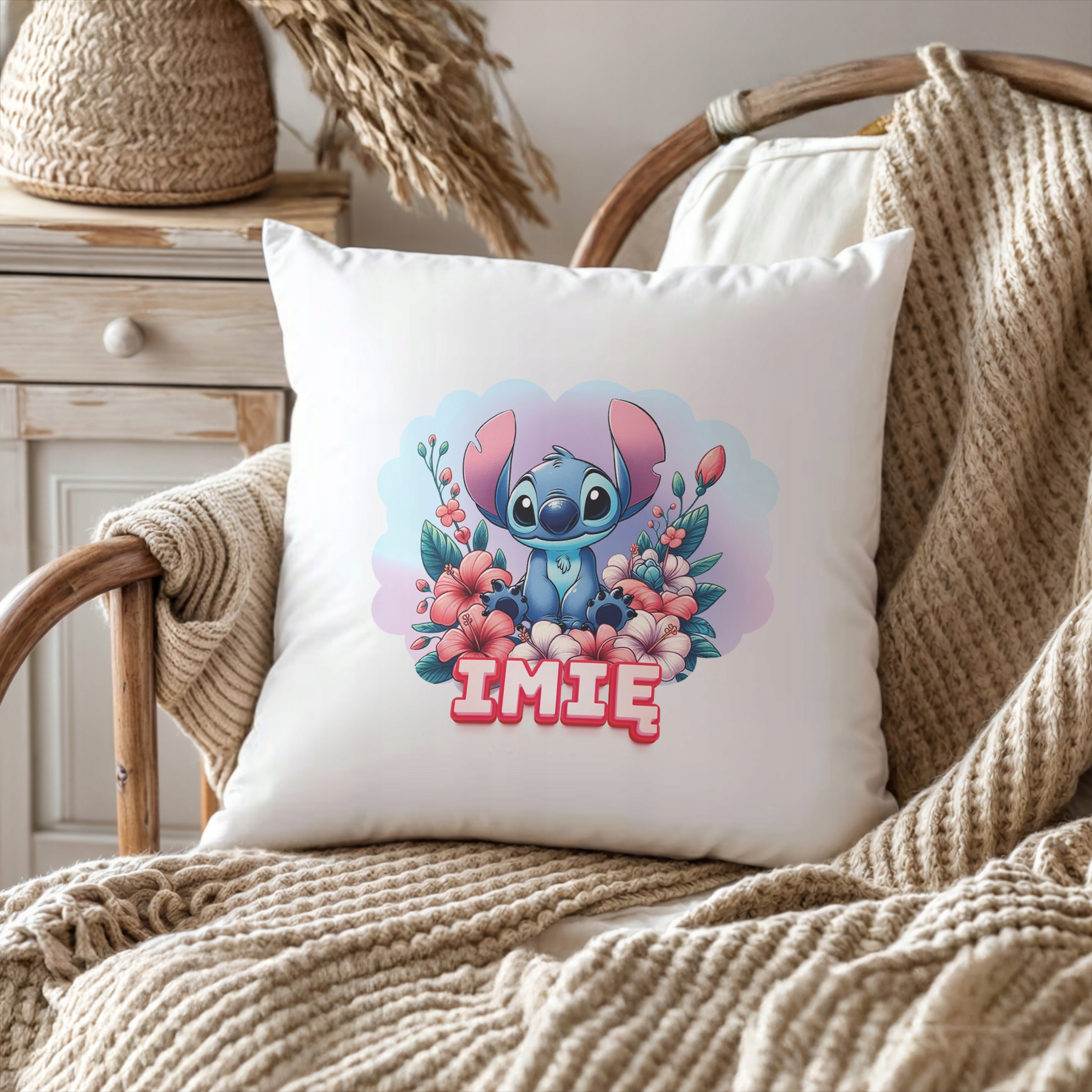 Poduszka 38×38 cm Sticz Lilo&Sticz dla dziecka