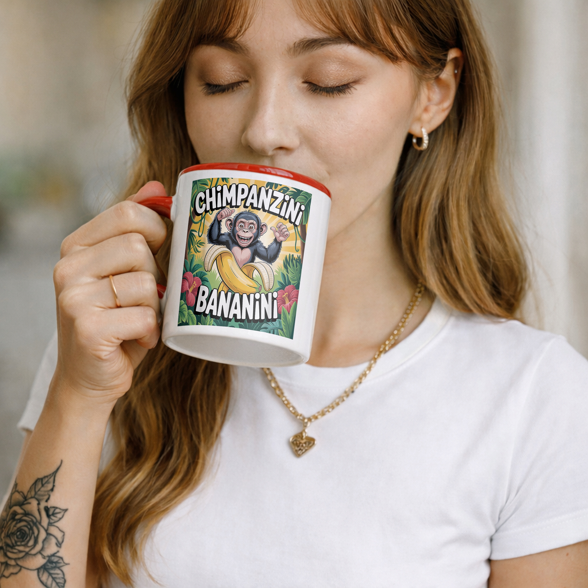 Kubek ceramiczny Chimpanzini Bananini viral tiktok brainrot