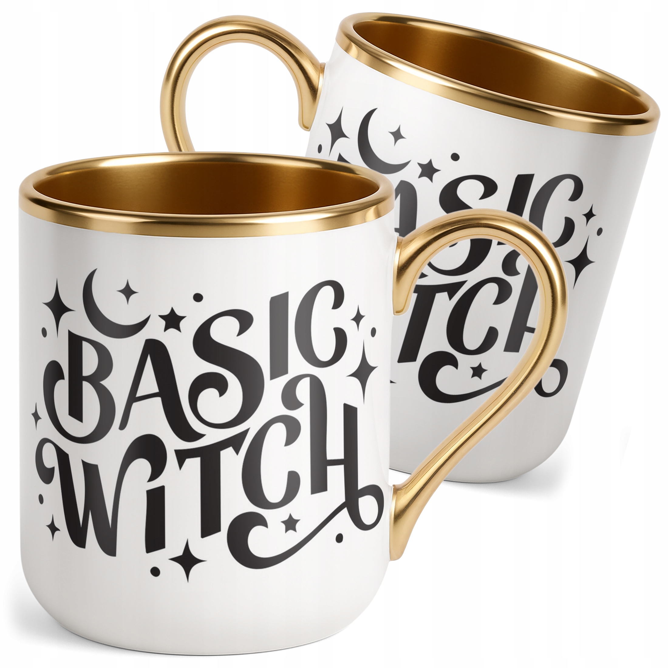 Kubek Premium Złoty Halloween Basic Witch Jesień Wiedźma Prezent