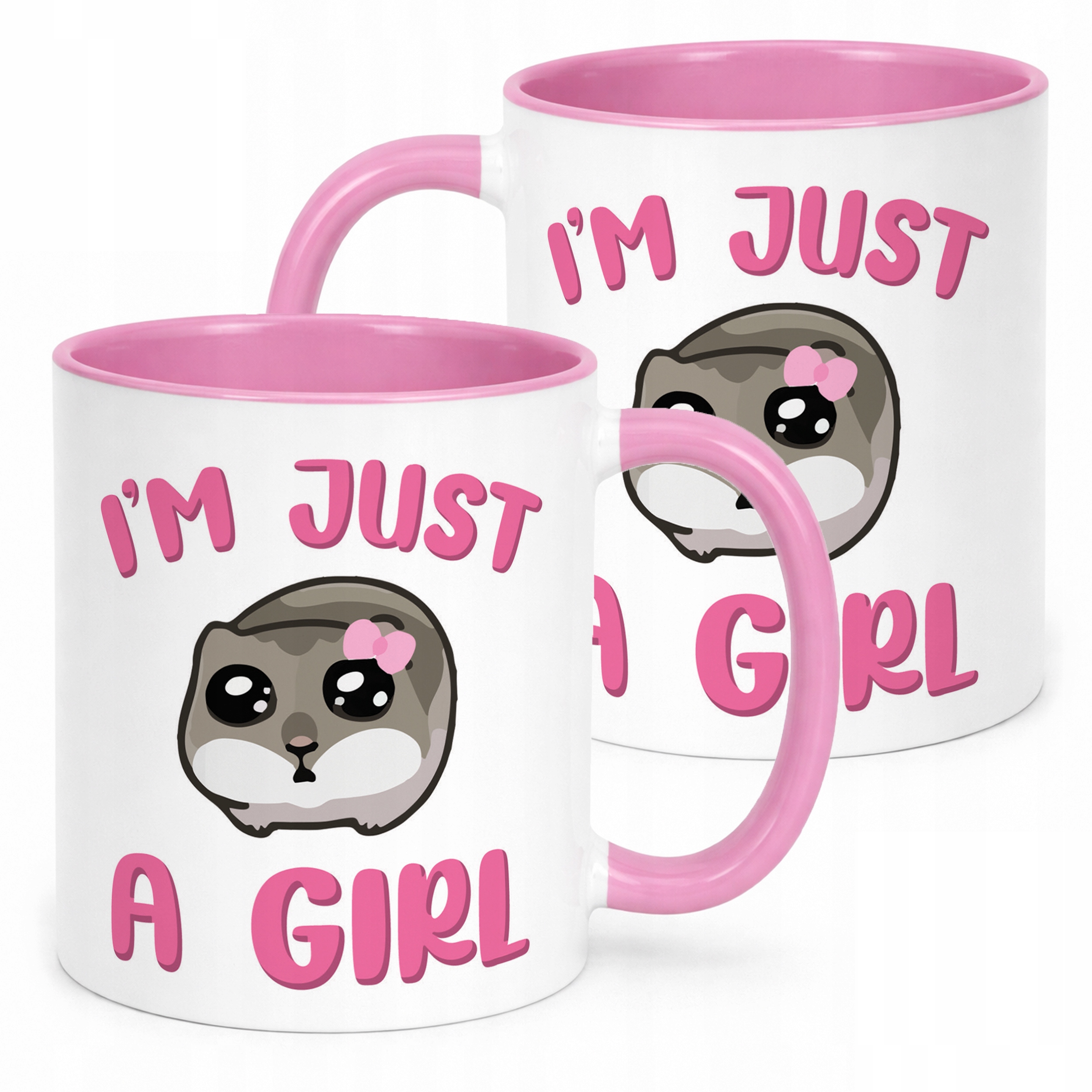 Kubek Różowy I’M JUST A GIRL Śmieszny Zabawny Prezent