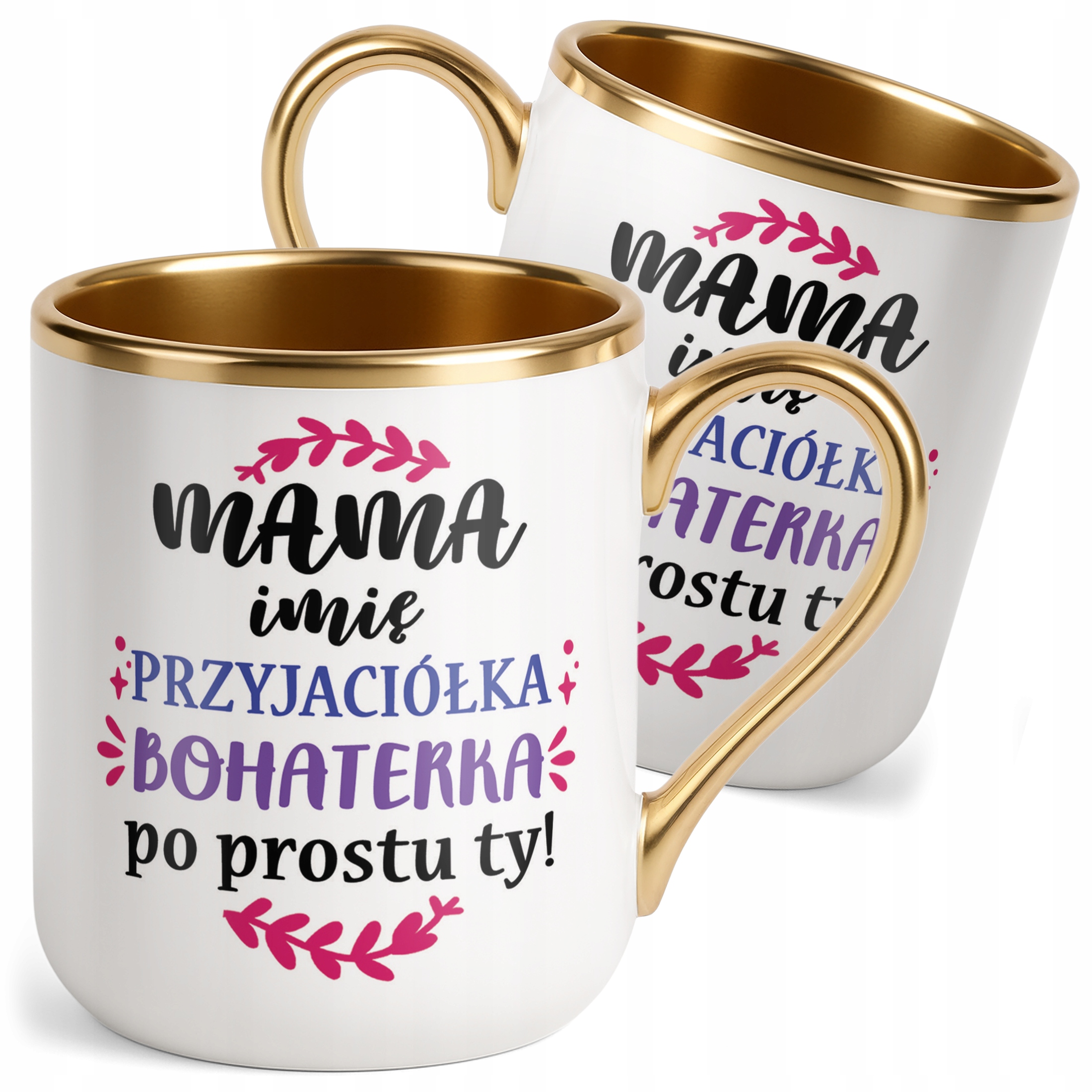 Kubek Premium Złoty Personalizowany Dzień Matki Dla Mamy Prezent Upominek
