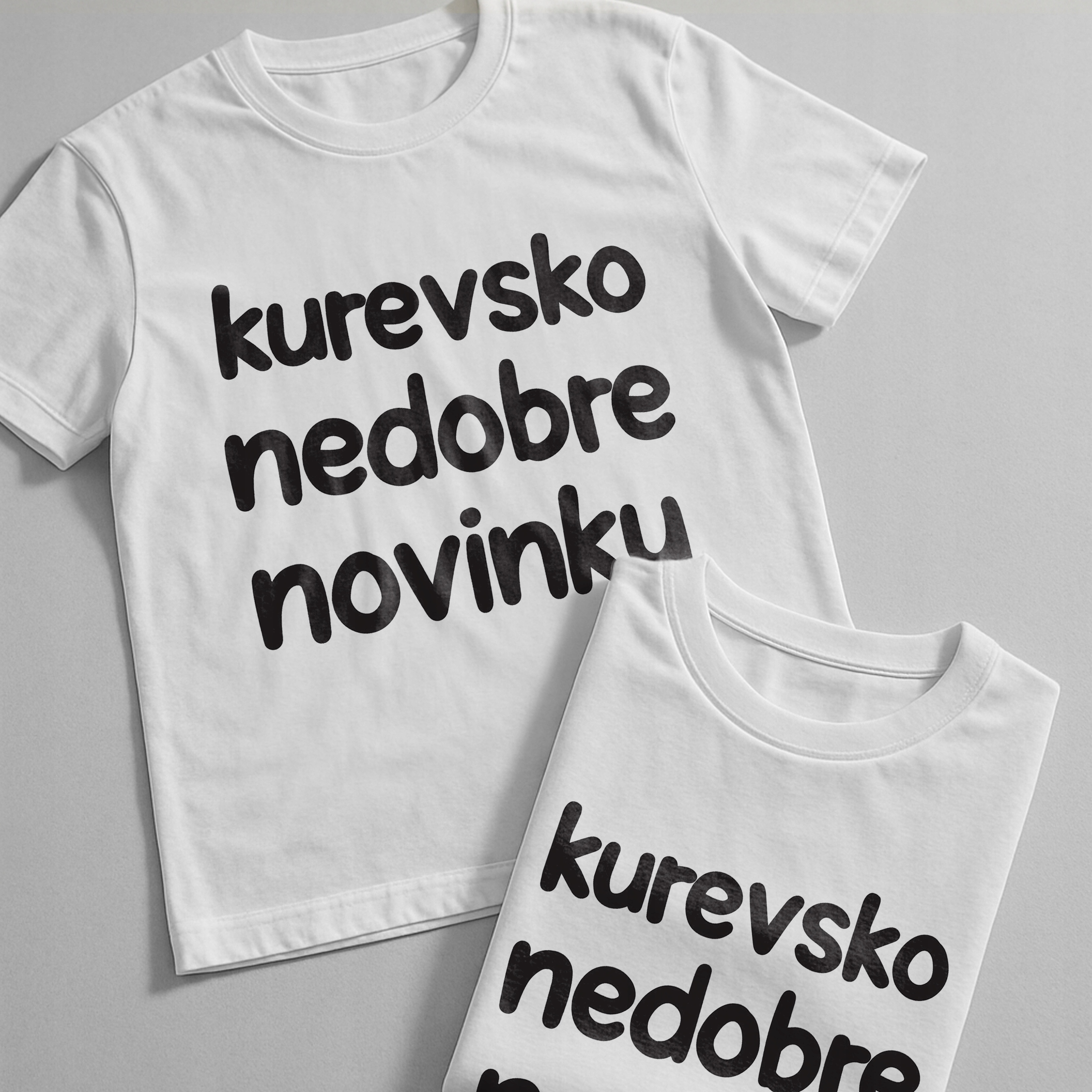Koszulka biała męska Ku**vsko Nedobre Novinky Zabawny Prezent r. 3XL