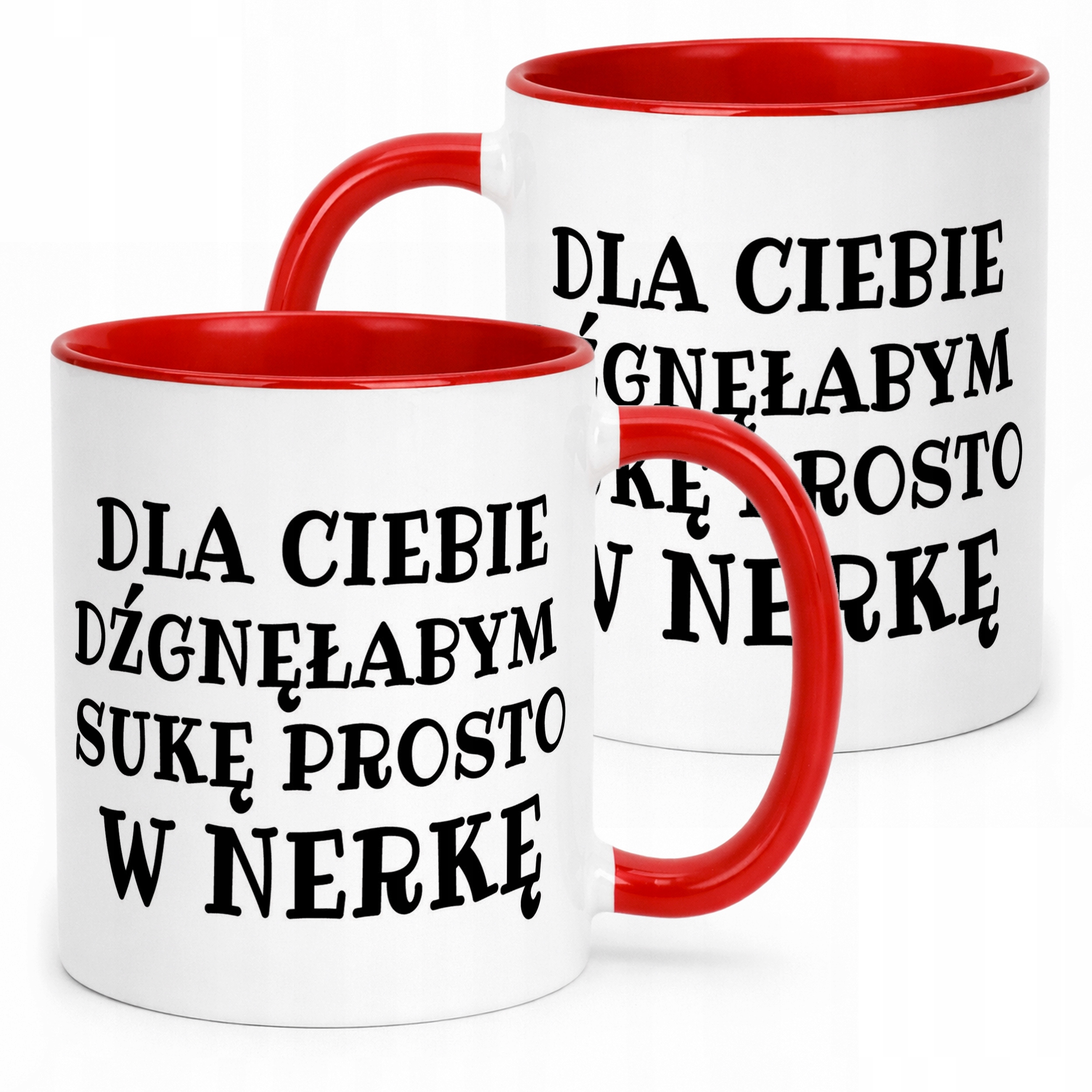Kubek ceramiczny Dla Ciebie Dźgnęłabym Sarkastyczny Zabawny Prezent