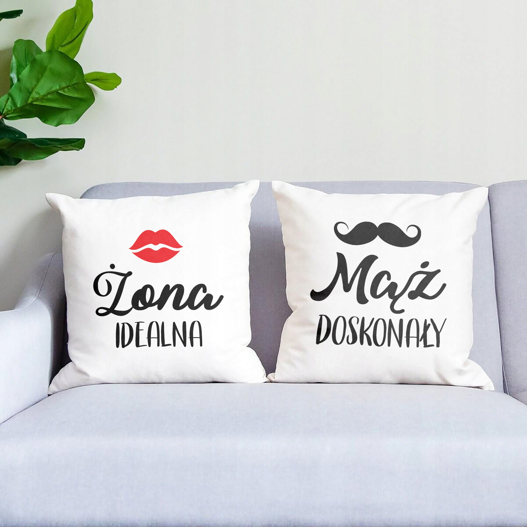 Zestaw Poduszek Walentynkowy Walentynek Żona i Mąż Prezent Dla Pary