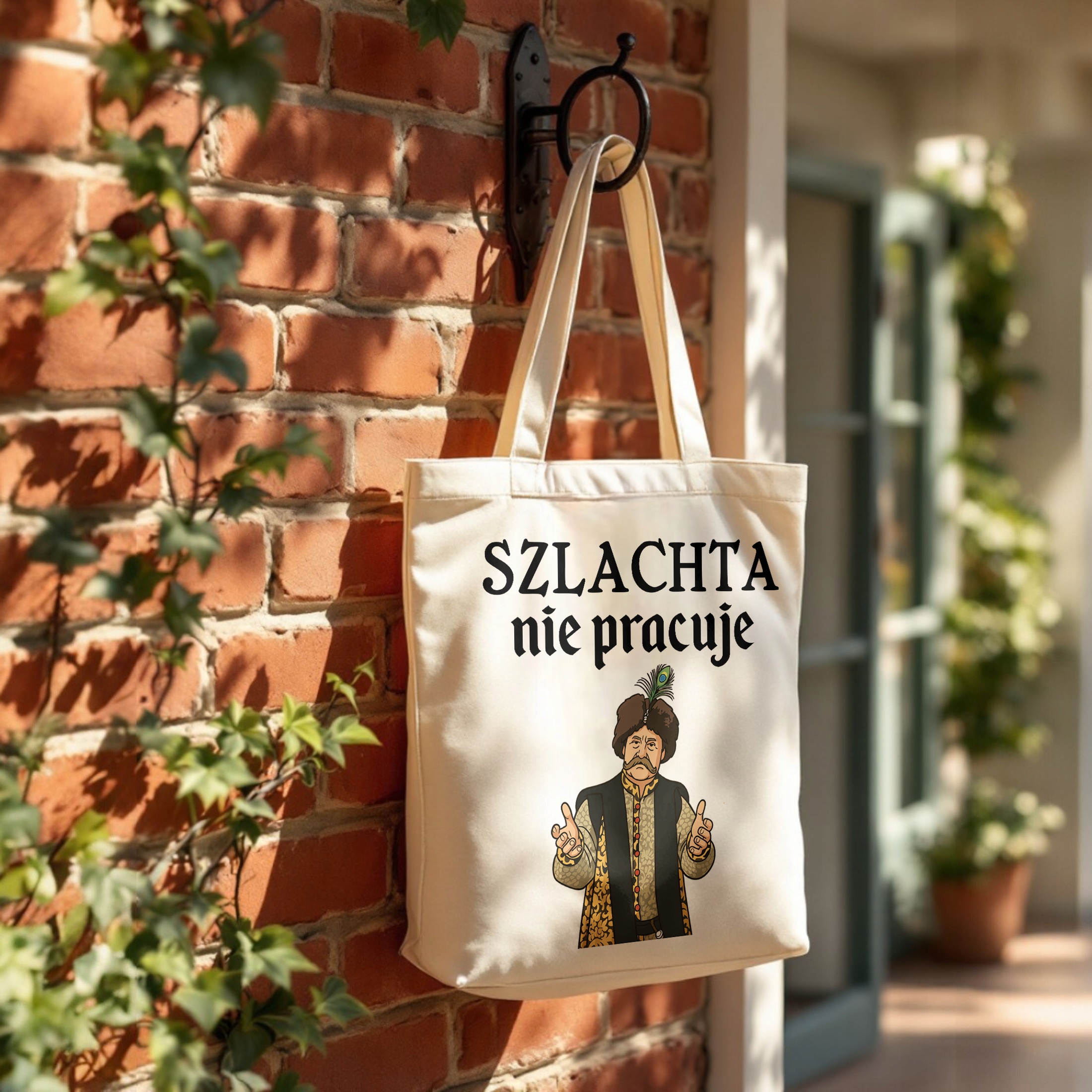 Torba bawełniana premium na zakupy 1670 Szlachta Nie Pracuje