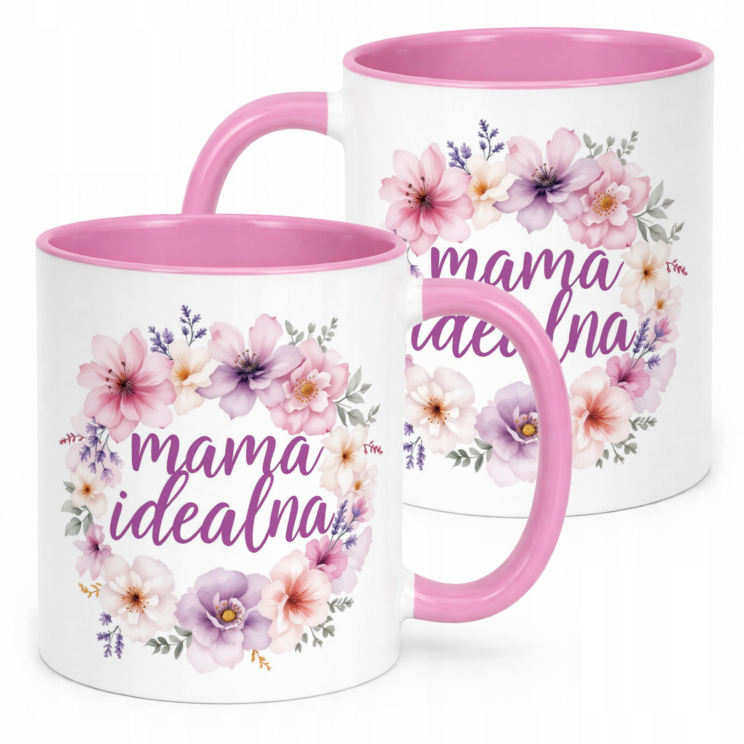 Kubek Różowy Dzień Matki Dla Mamy Prezent Upominek Mama Idealna