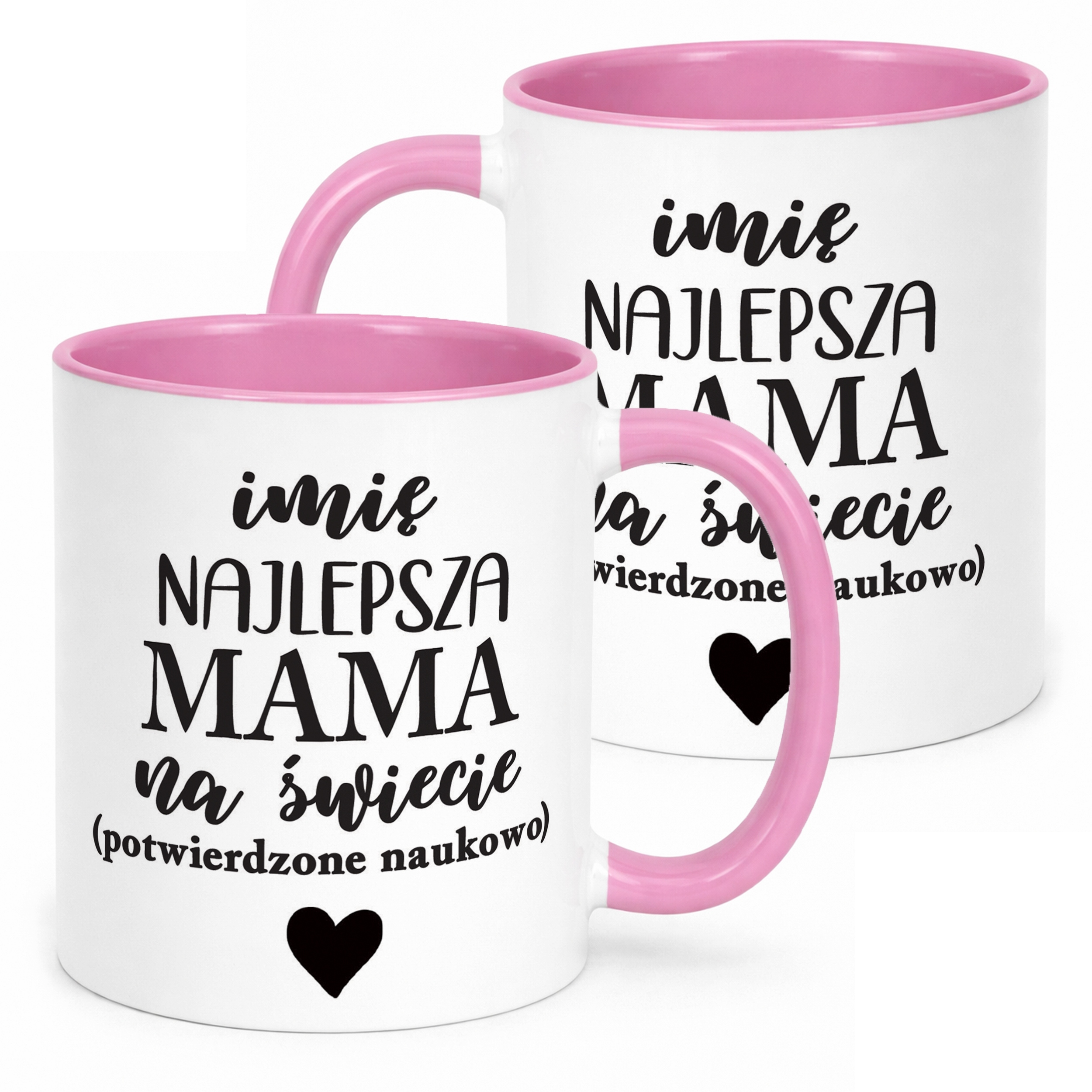 Kubek Różowy Personalizowany Dzień Matki Dla Mamy Prezent Upominek