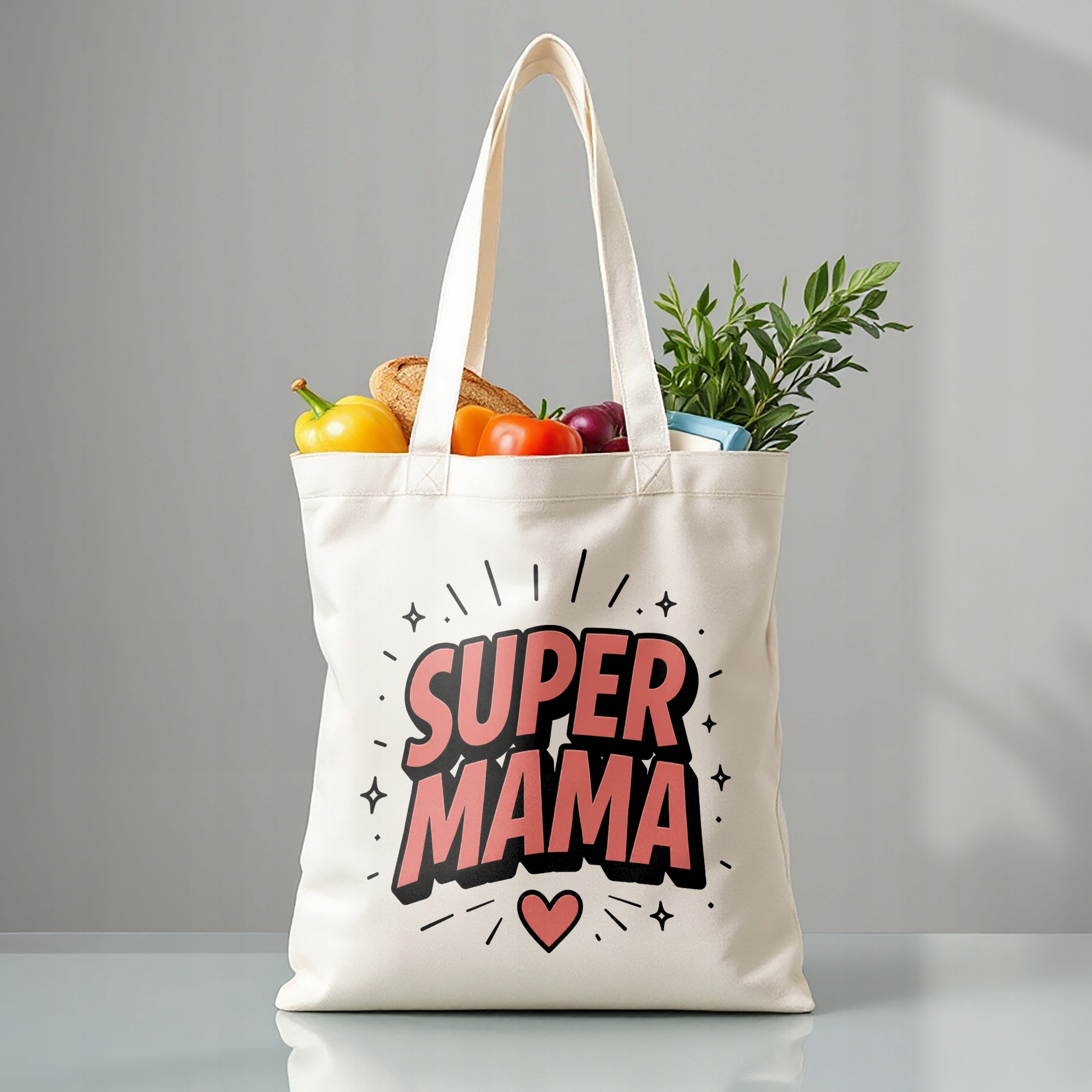 Torba dla mamy bawełniana premium prezent na Dzień Matki uroczy upominek