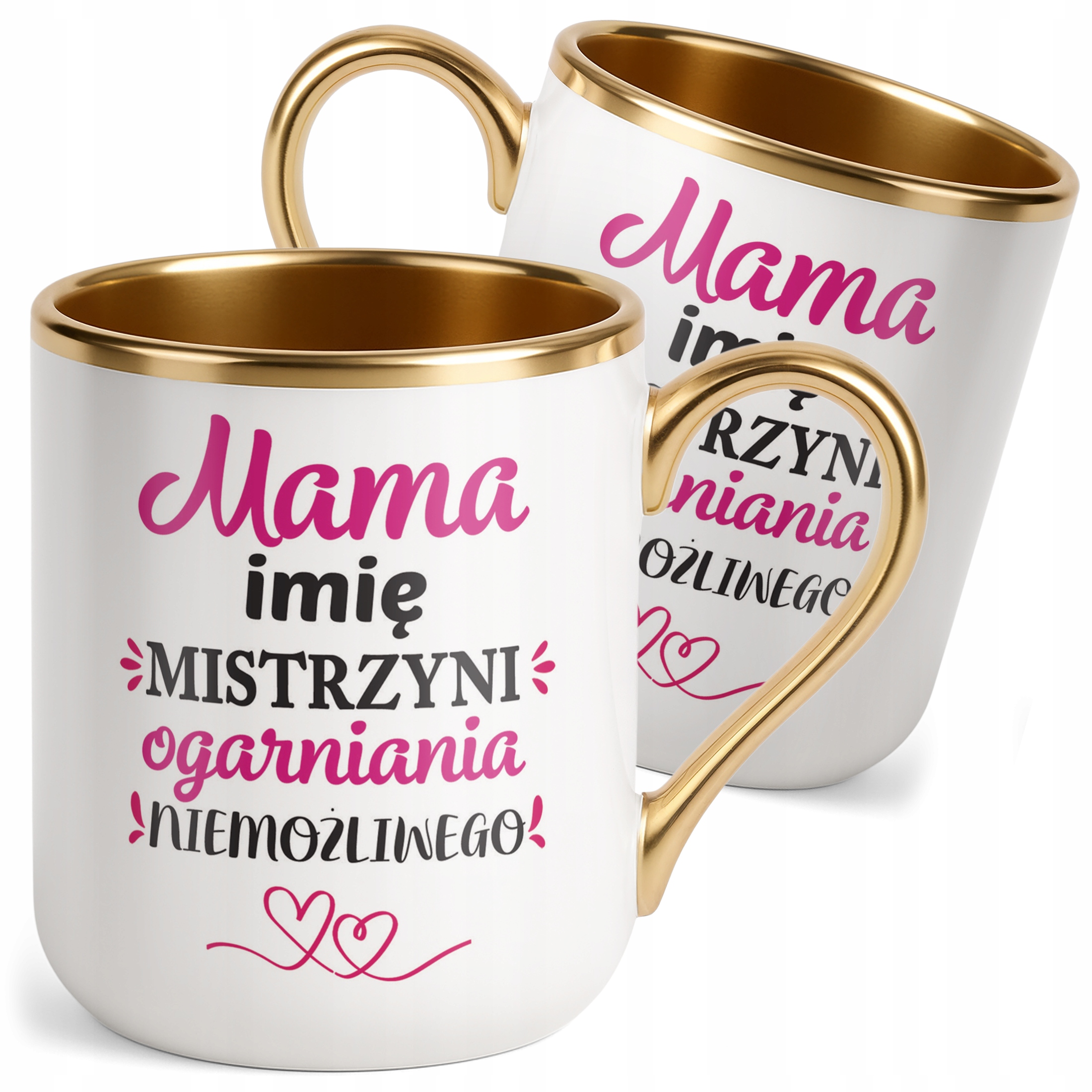 Kubek Premium Złoty Personalizowany Dzień Matki Dla Mamy Prezent Upominek