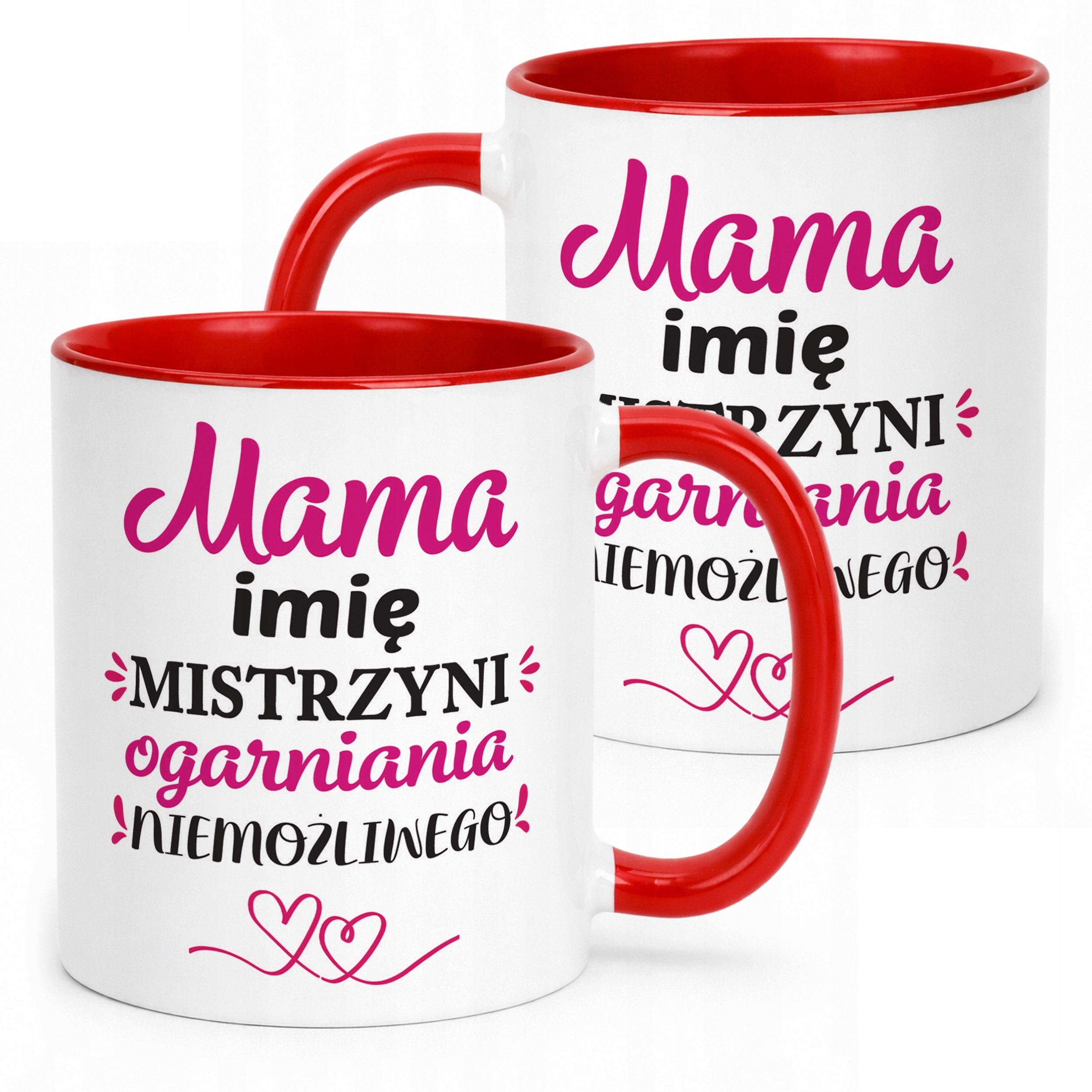 Kubek Czerwony Personalizowany Dzień Matki Dla Mamy Prezent Upominek