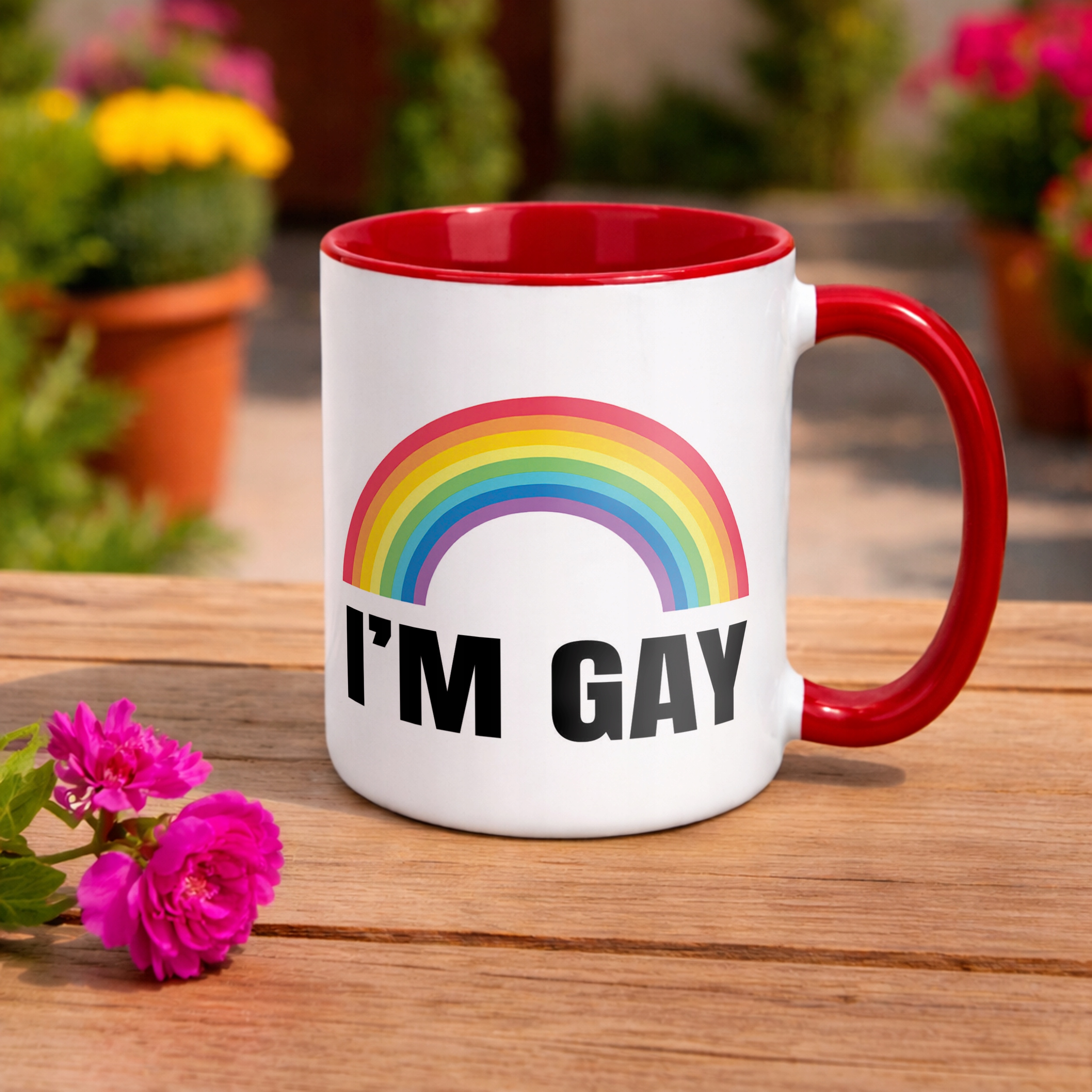 Kubek ceramiczny I’M GAY Tęcza LGBT Jestem Gejem