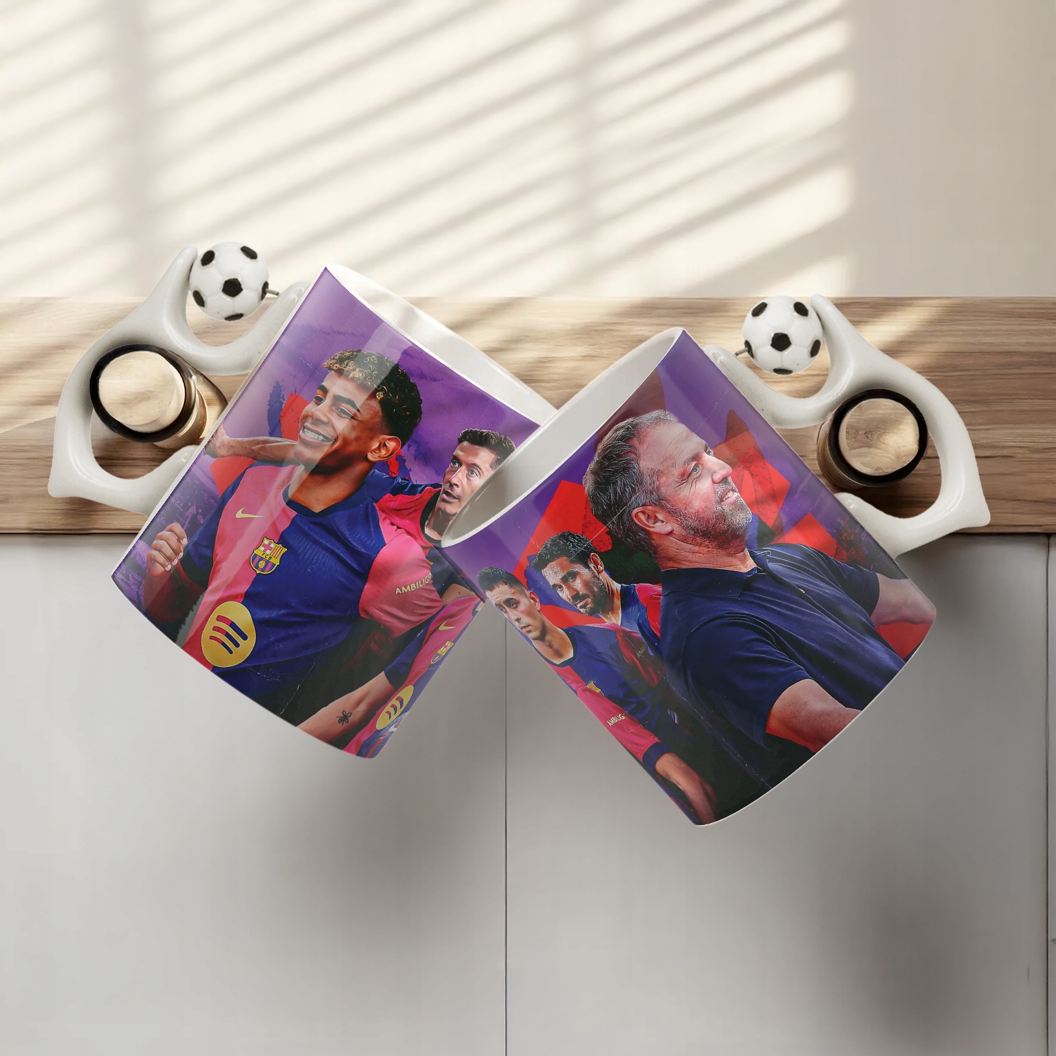 Kubek piłkarski Flick Lewy Yamal dla fanów Barcelona Barca dla kibica