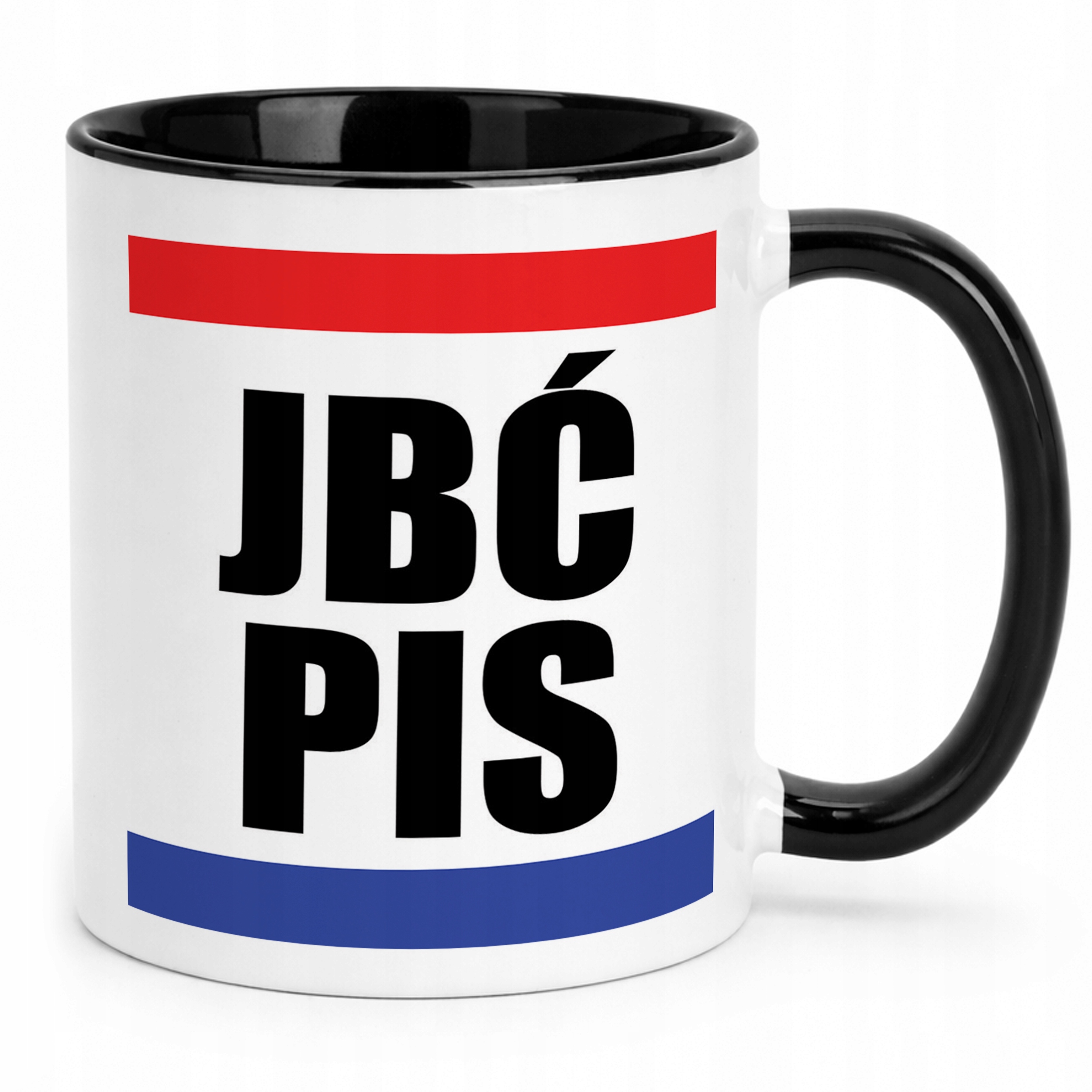 Kubek Czarny PIS 8 Gwiazdek Polityka Prezent Upominek