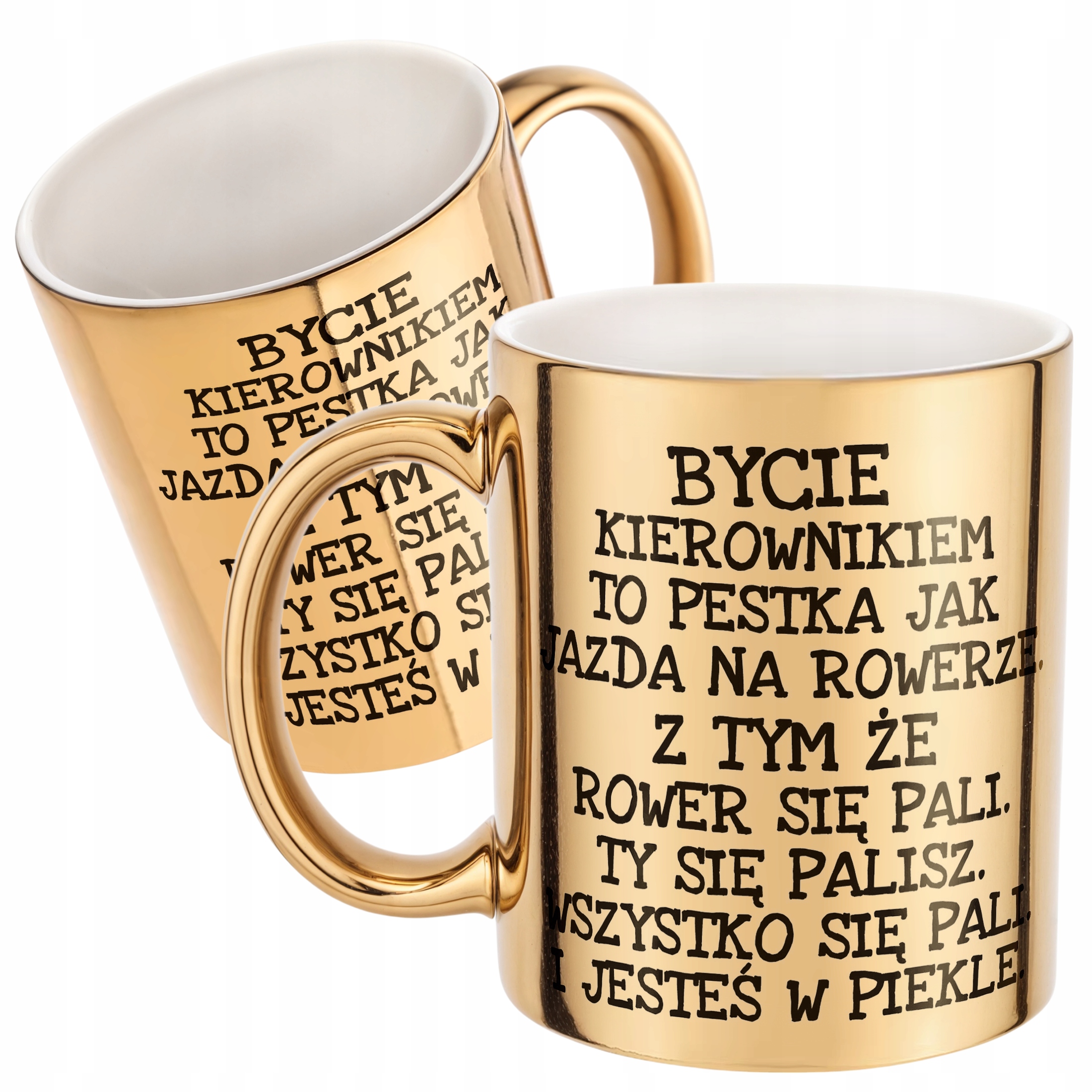 Złoty kubek Bycie Kierownikiem Dla Kierownika Zabawy Prezent