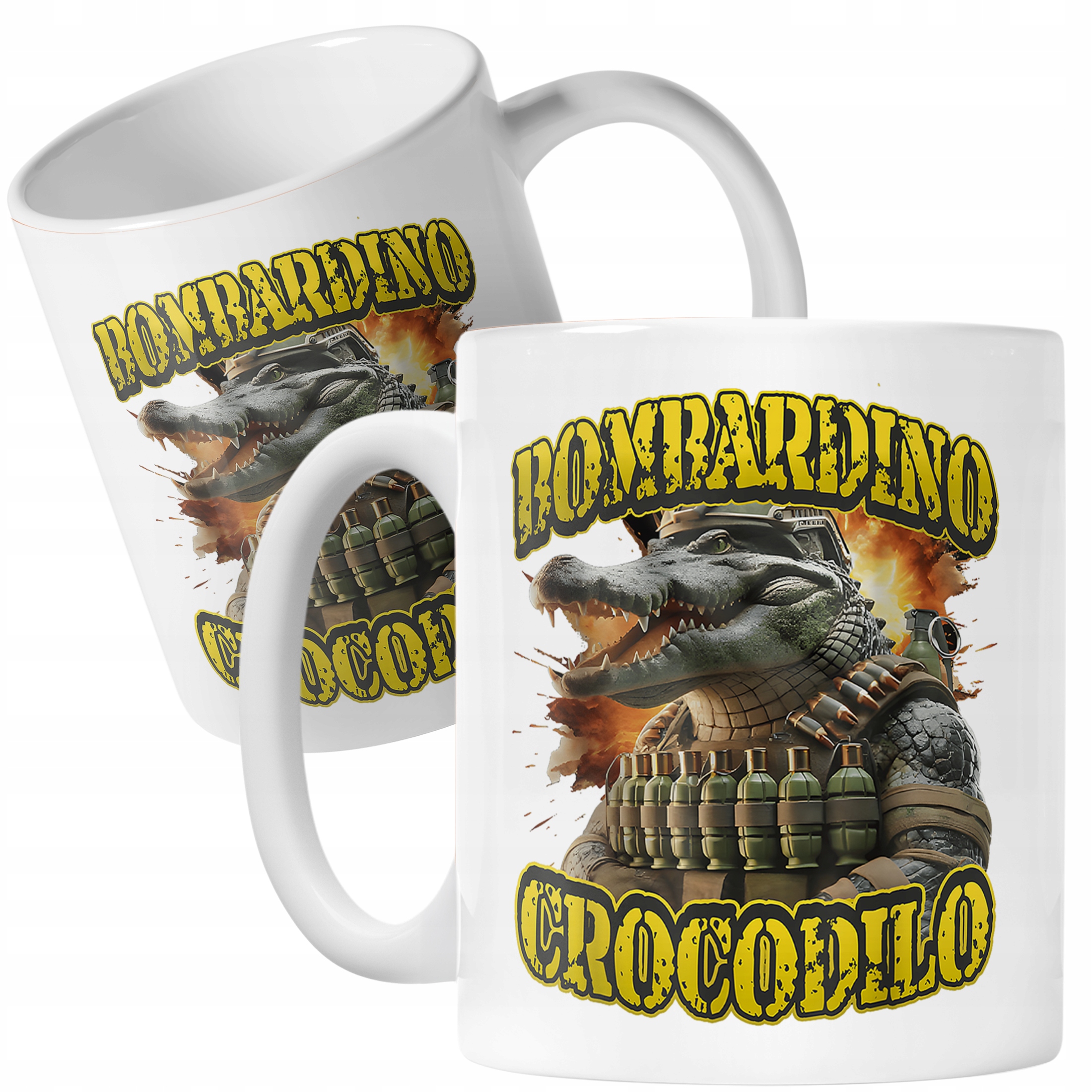 Kubek ceramiczny Bombardino Crocodilo viral tiktok brainrot
