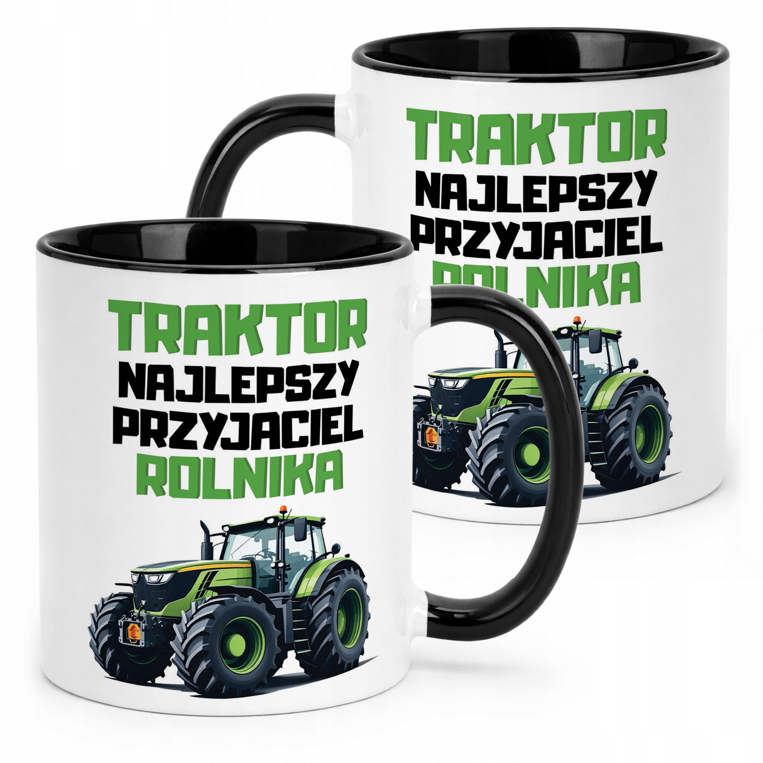 Kubek Czarny Rolnik Dla Rolnika Traktor Zabawny Prezent Upominek