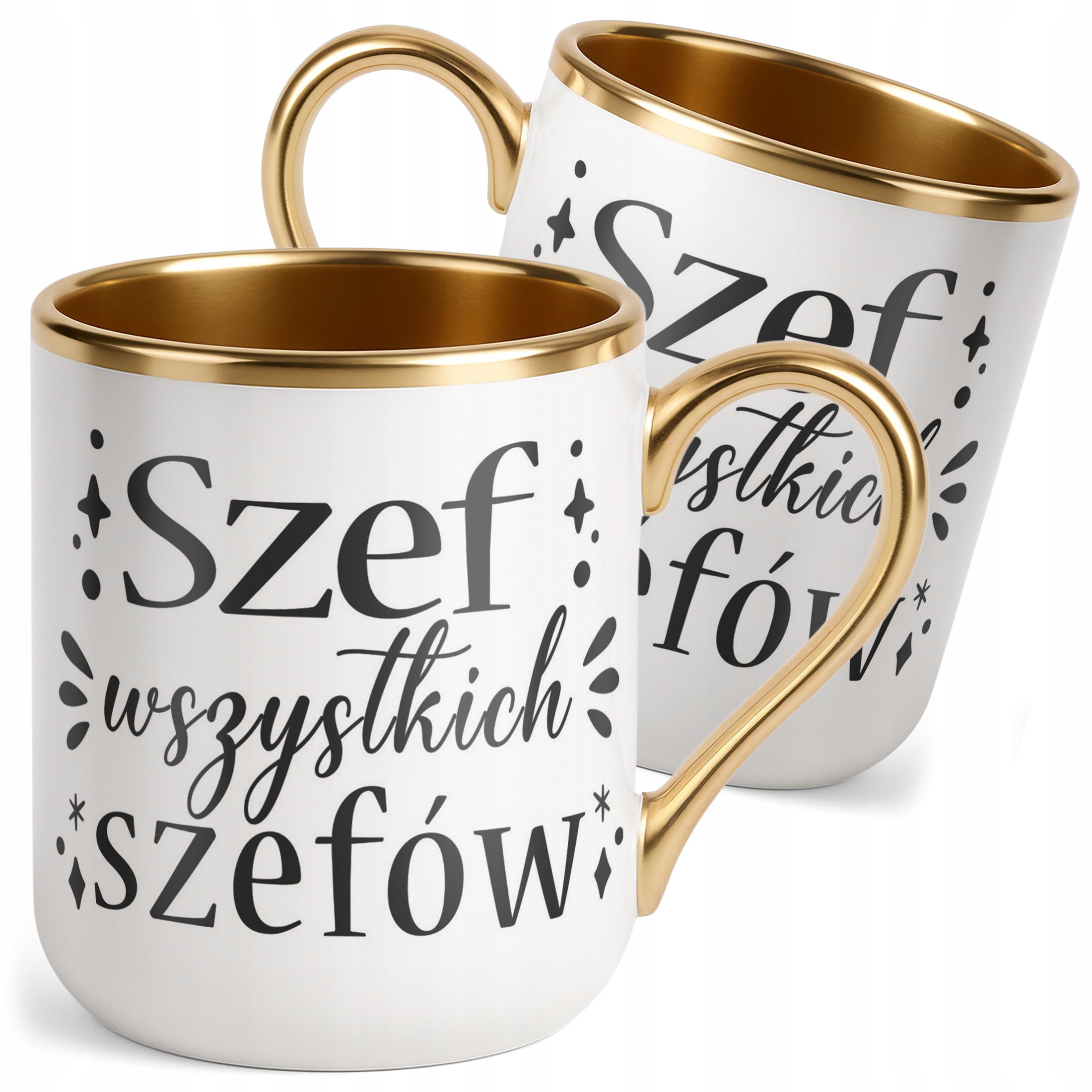 Kubek Premium Złoty Szef Wszystkich Szefów Dla Szefa Prezent