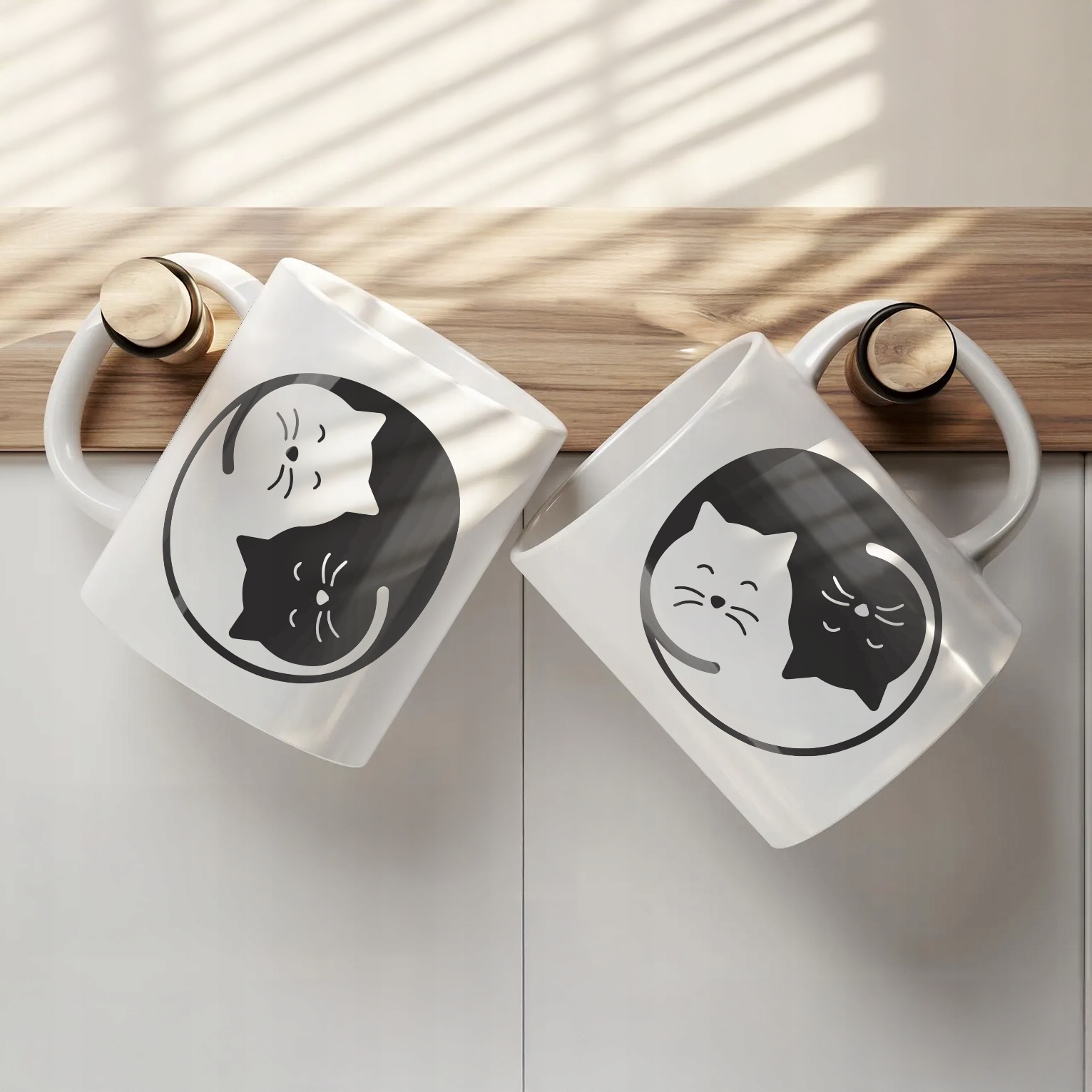 Kubek ceramiczny Koty Yin Yang Dla Kociary Prezent Upominek
