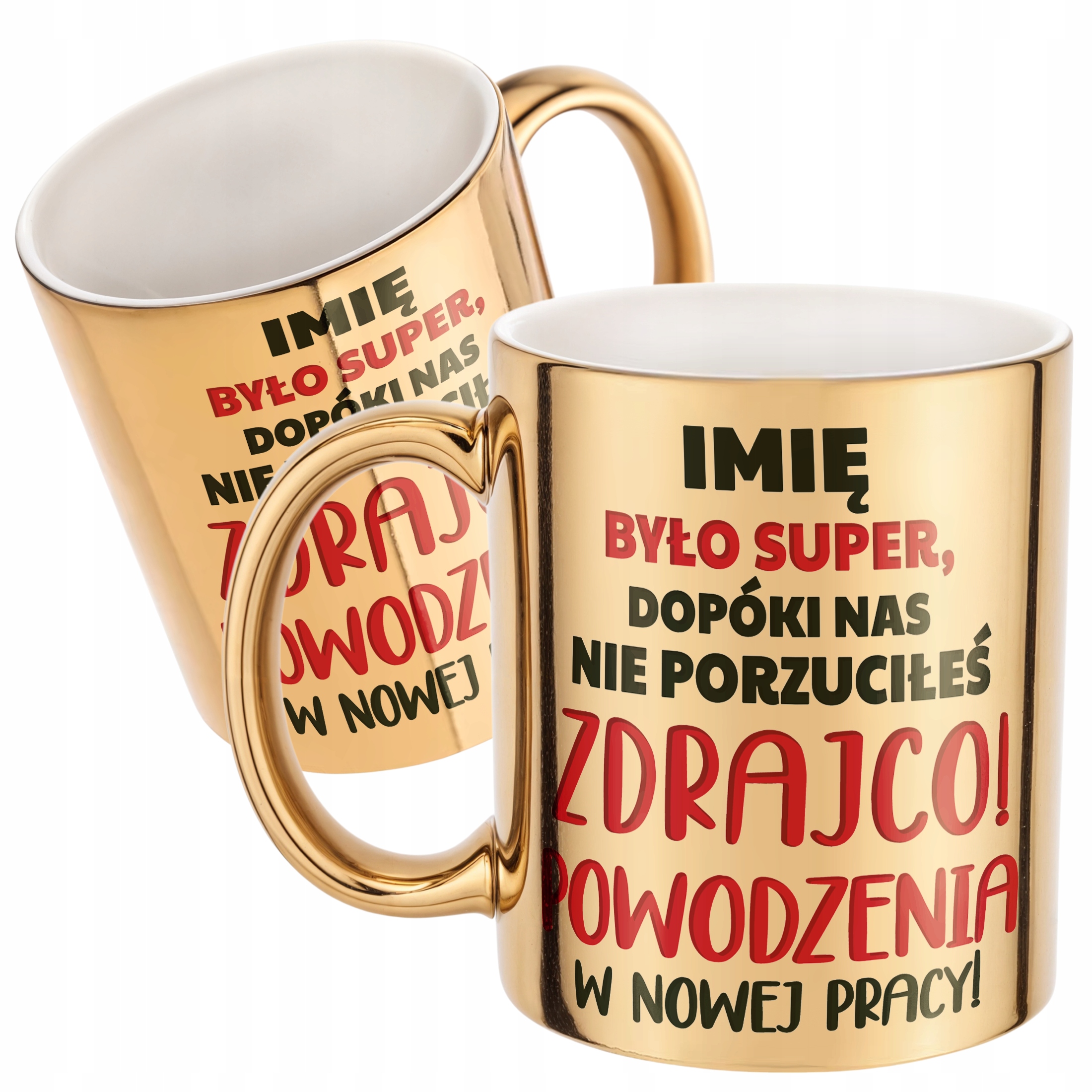 Złoty Kubek ceramiczny Personalizowany Odejście z Pracy Dla Kolegi