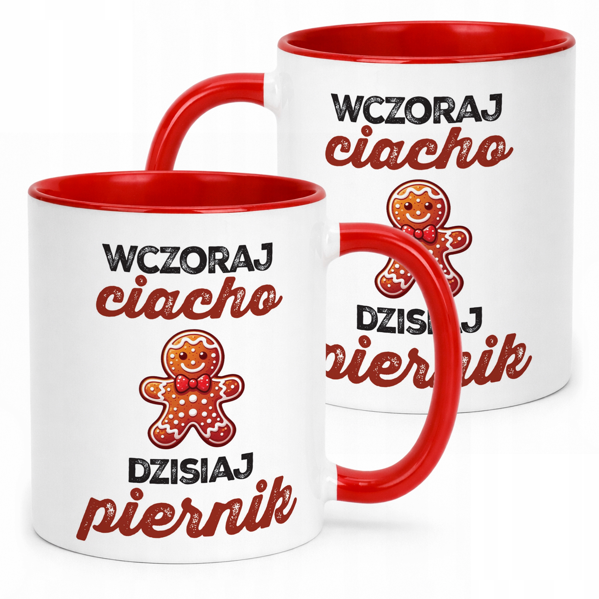 Kubek Czerwony Wczoraj Ciacho Dzisiaj Piernik Zabawny Urodziny