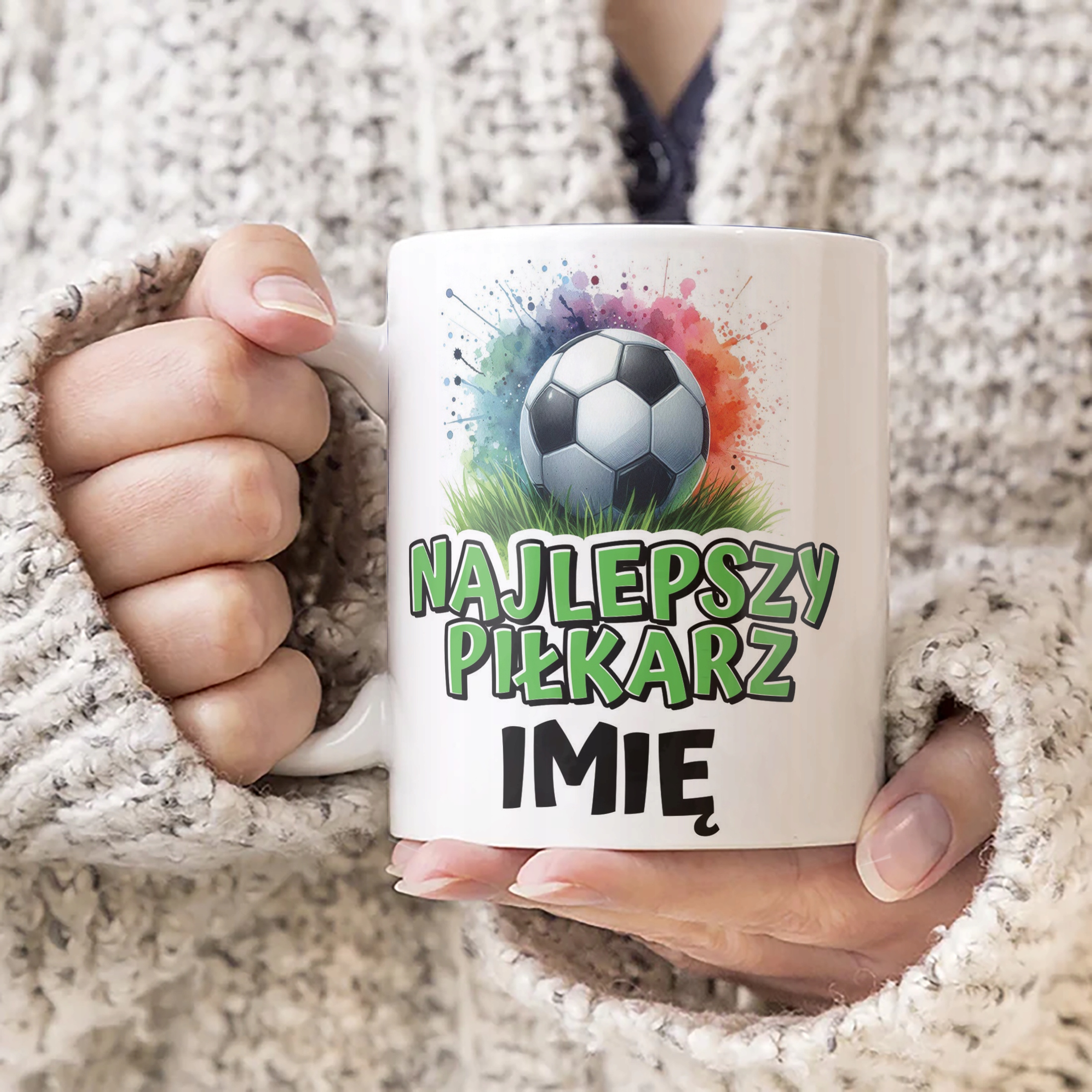 Kubek ceramiczny personalizowany Najlepszy Piłkarz Dla Piłkarza