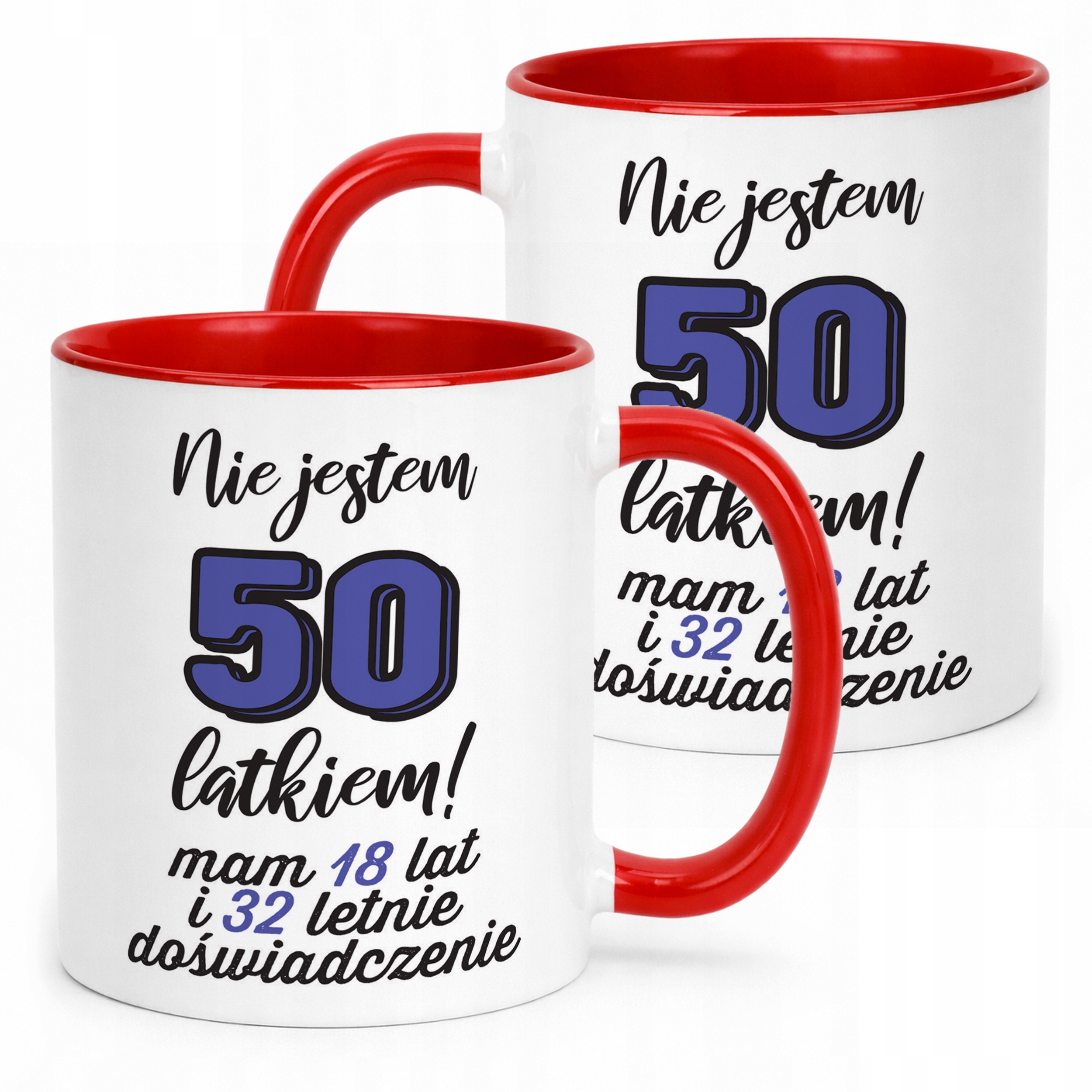 Kubek Czerwony Nie Jestem 50 Urodziny Dla Kobiety Prezent Upominek