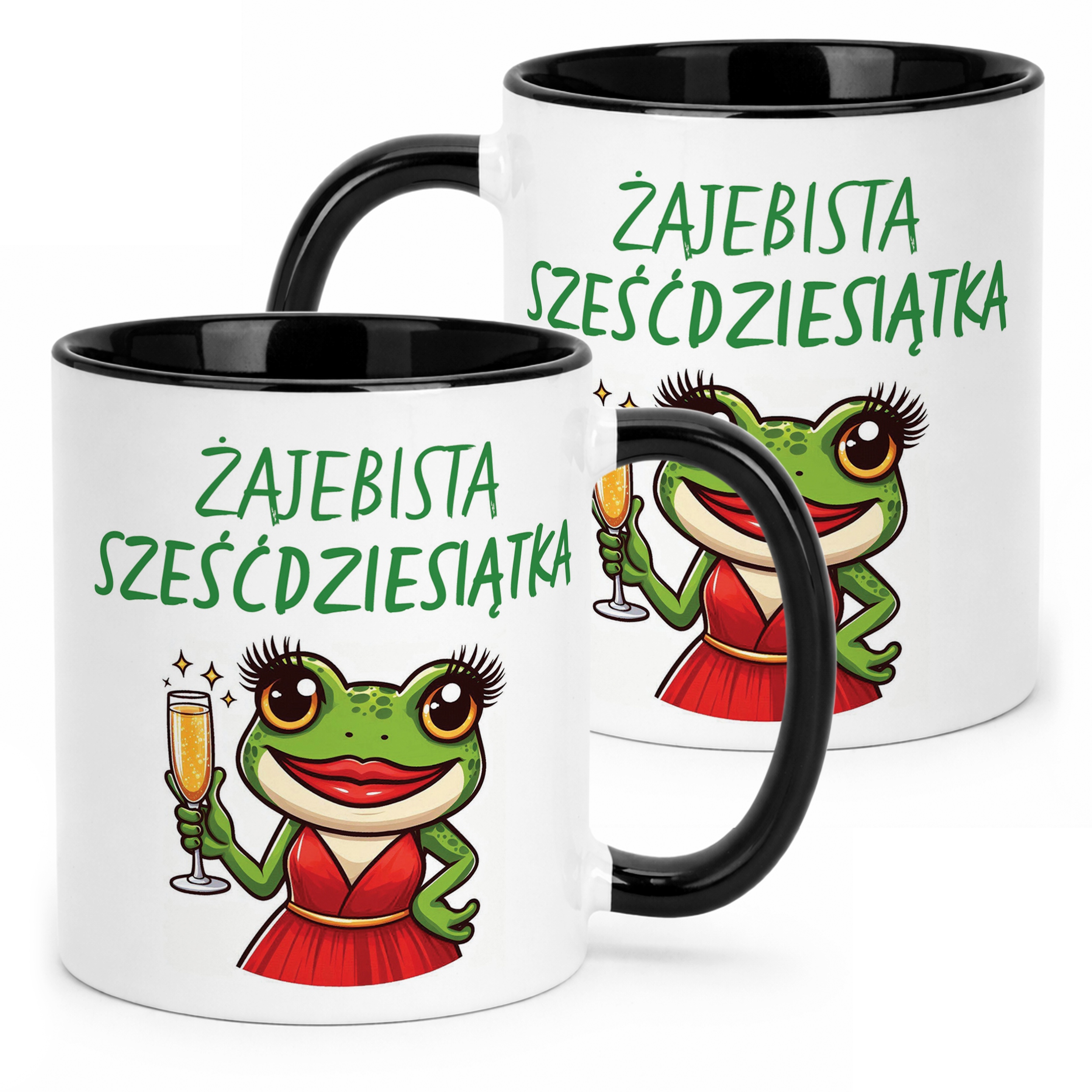 Kubek Czarny Żajebista 60 Dla Kobiety Na Urodziny Prezent