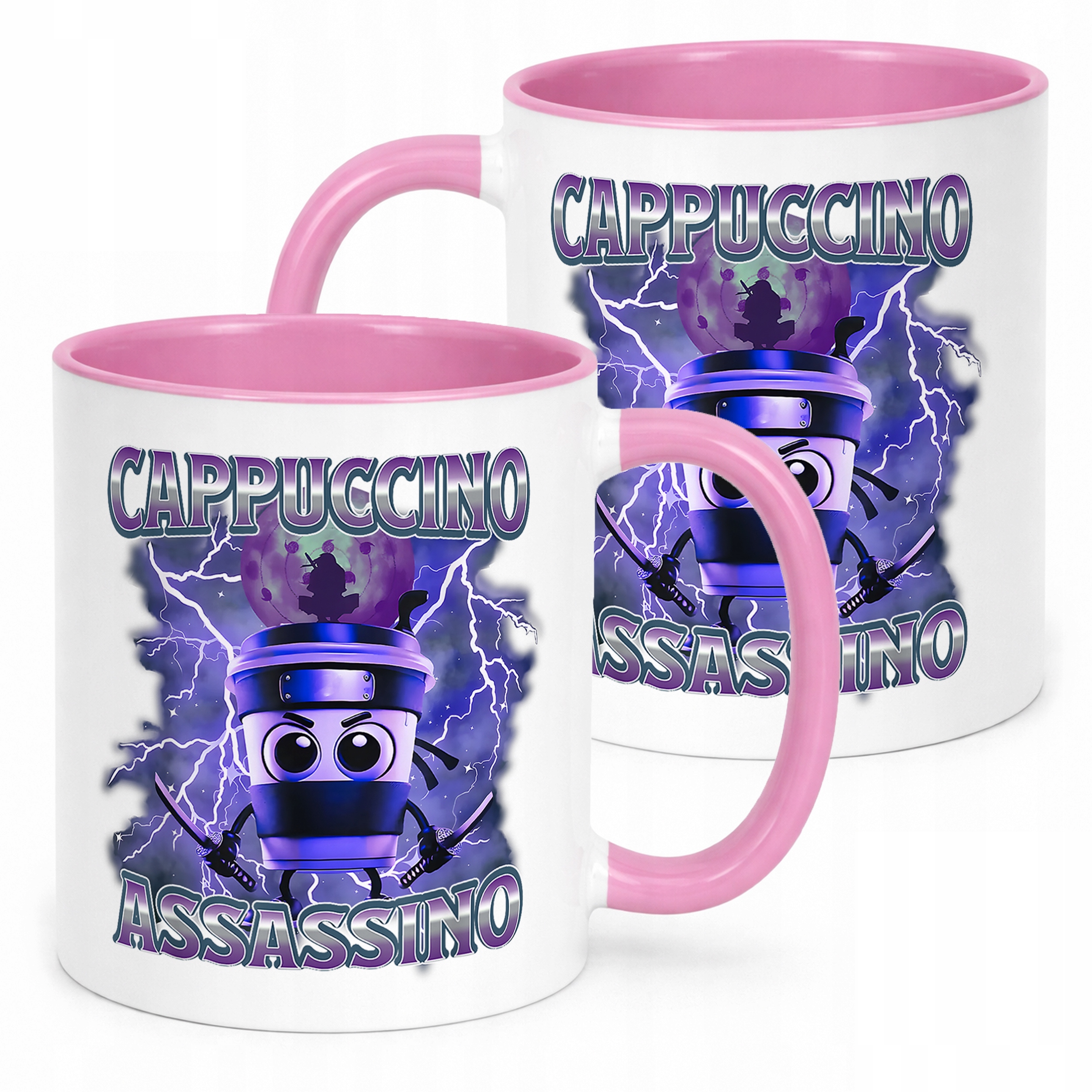 Kubek Różowy Cappuccino Assassino viral tiktok brainrot