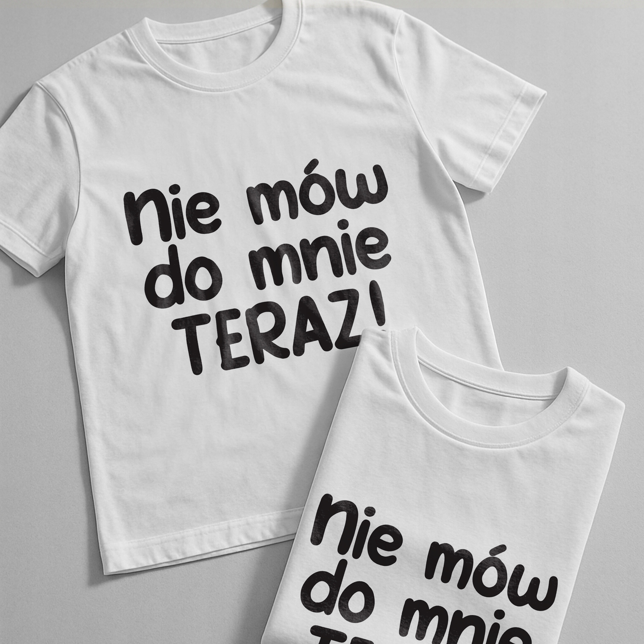 Koszulka biała męska Nie Mów Do Mnie Teraz Zabawny Prezent