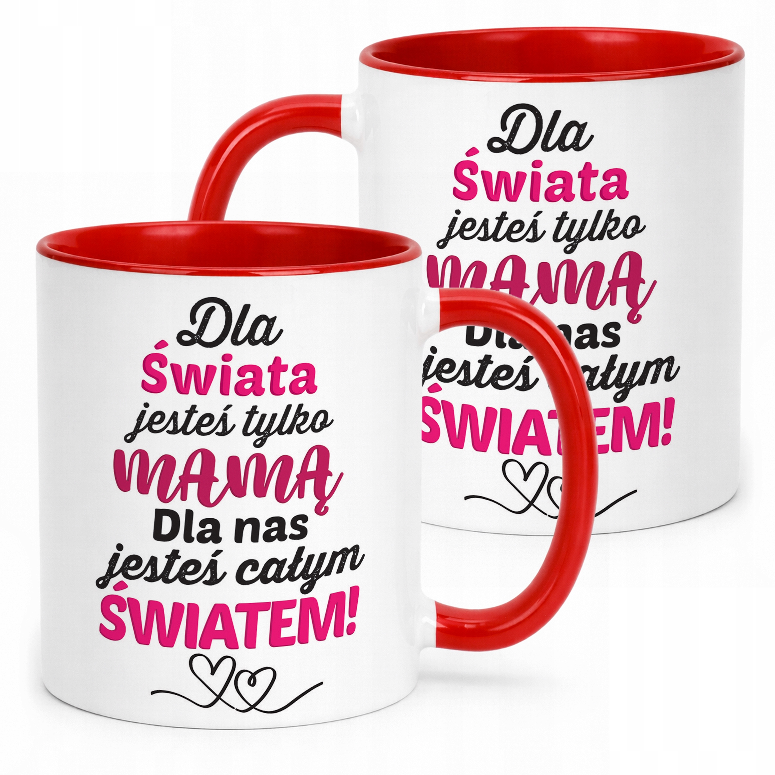 Kubek Czerwony Dzień Matki Dla Mamy Prezent Mama Jesteś Całym Światem