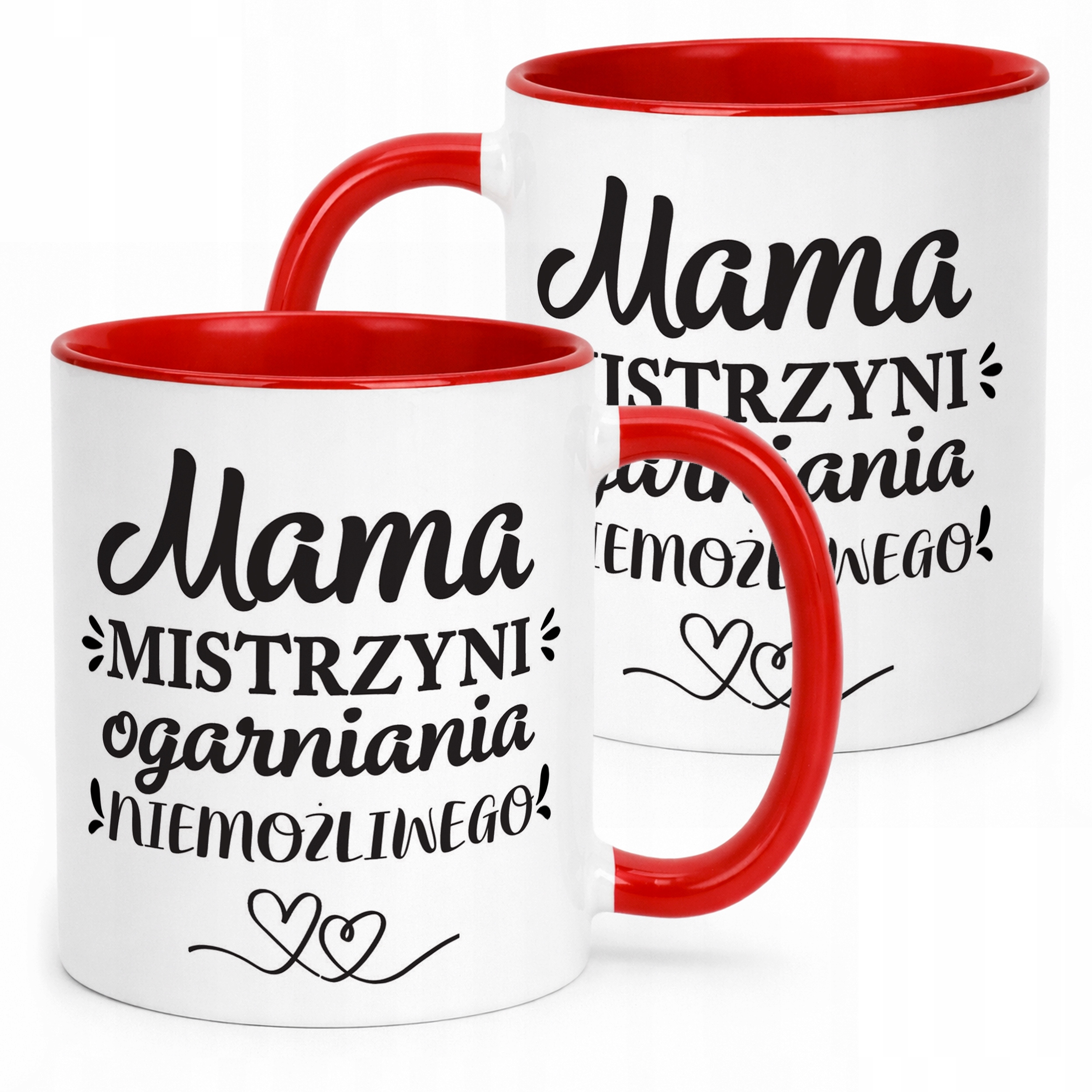 Kubek Czerwony Dzień Matki Dla Mamy Prezent Mama Mistrzyni Ogarniania