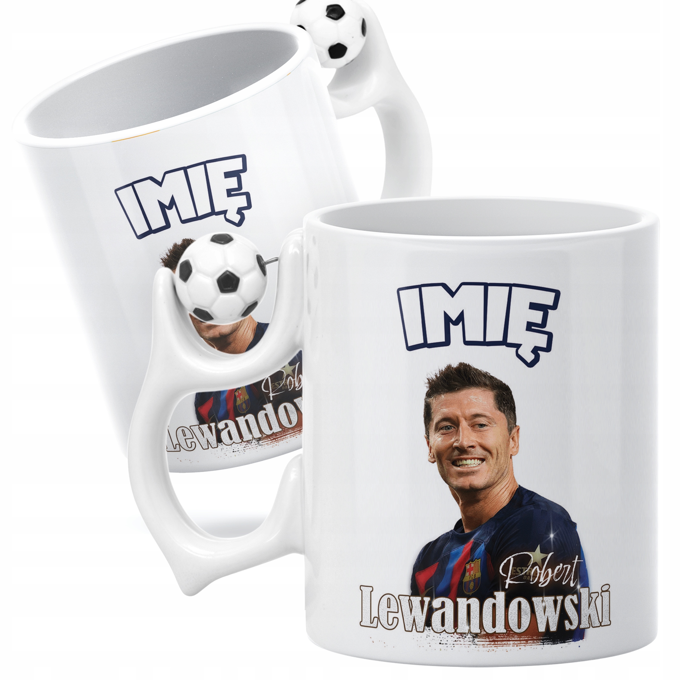 Kubek piłkarski personalizowany Lewandowski dla kibiców FC Barcelona