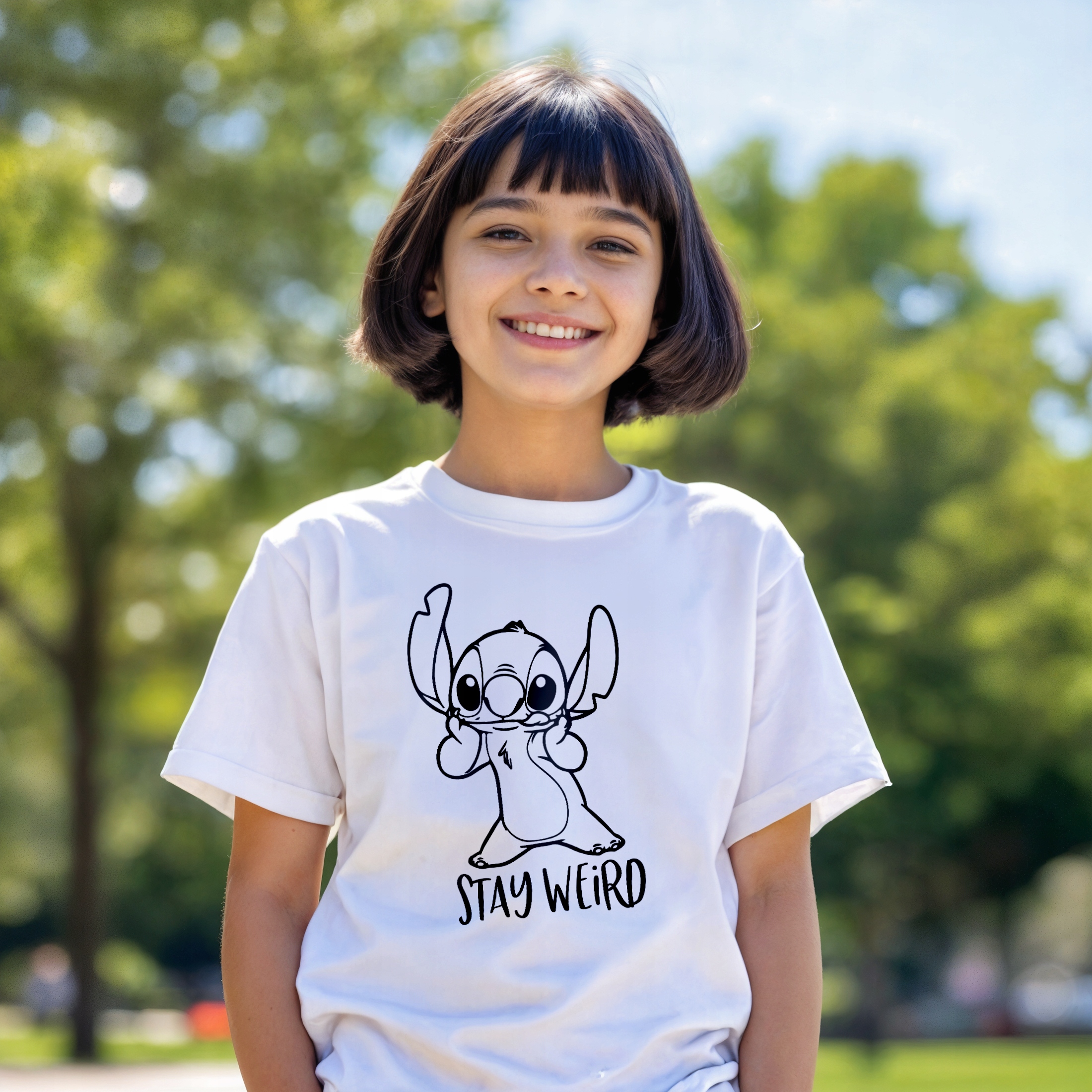 Koszulka biała dziecięca Stitch Lilo i Stich Dla Fanów
