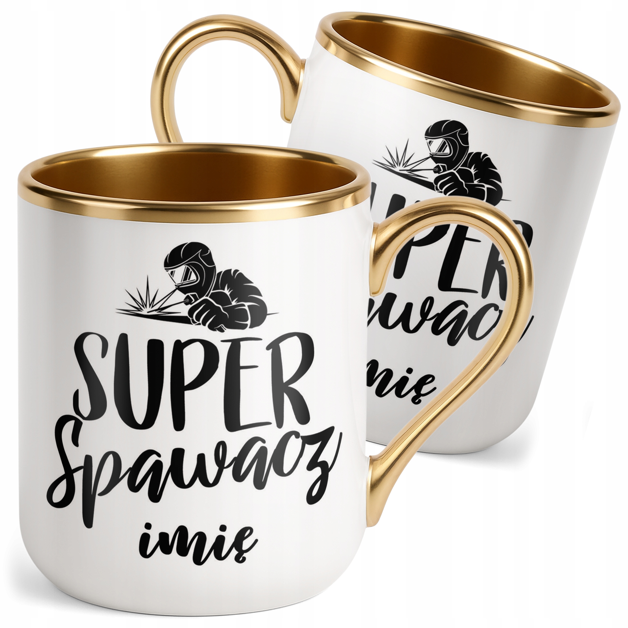 Kubek Premium Złoty Personalizowany Super Spawacz Prezent Upominek