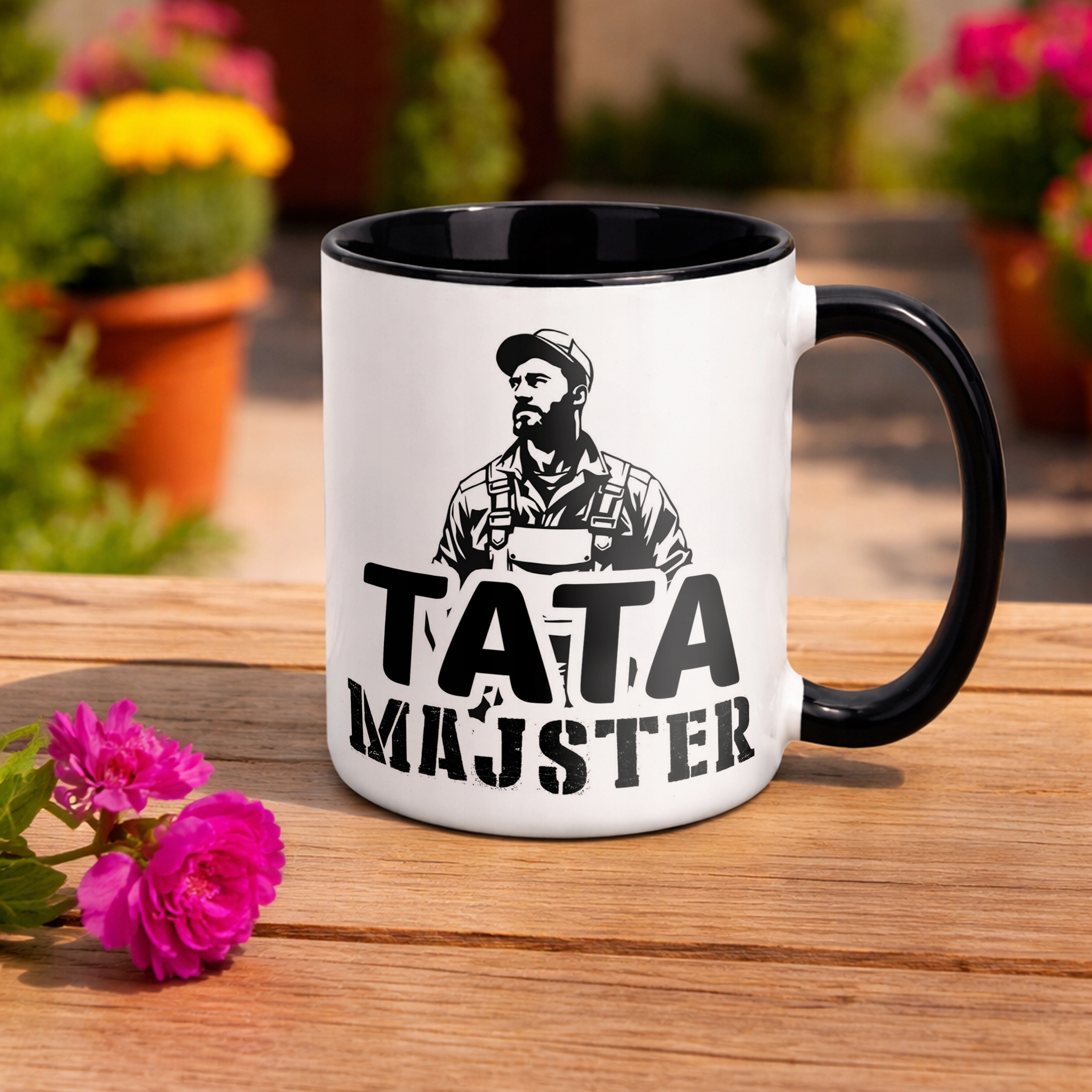 Kubek Czarny Dzień Ojca Dla Taty Tata Majster Prezent