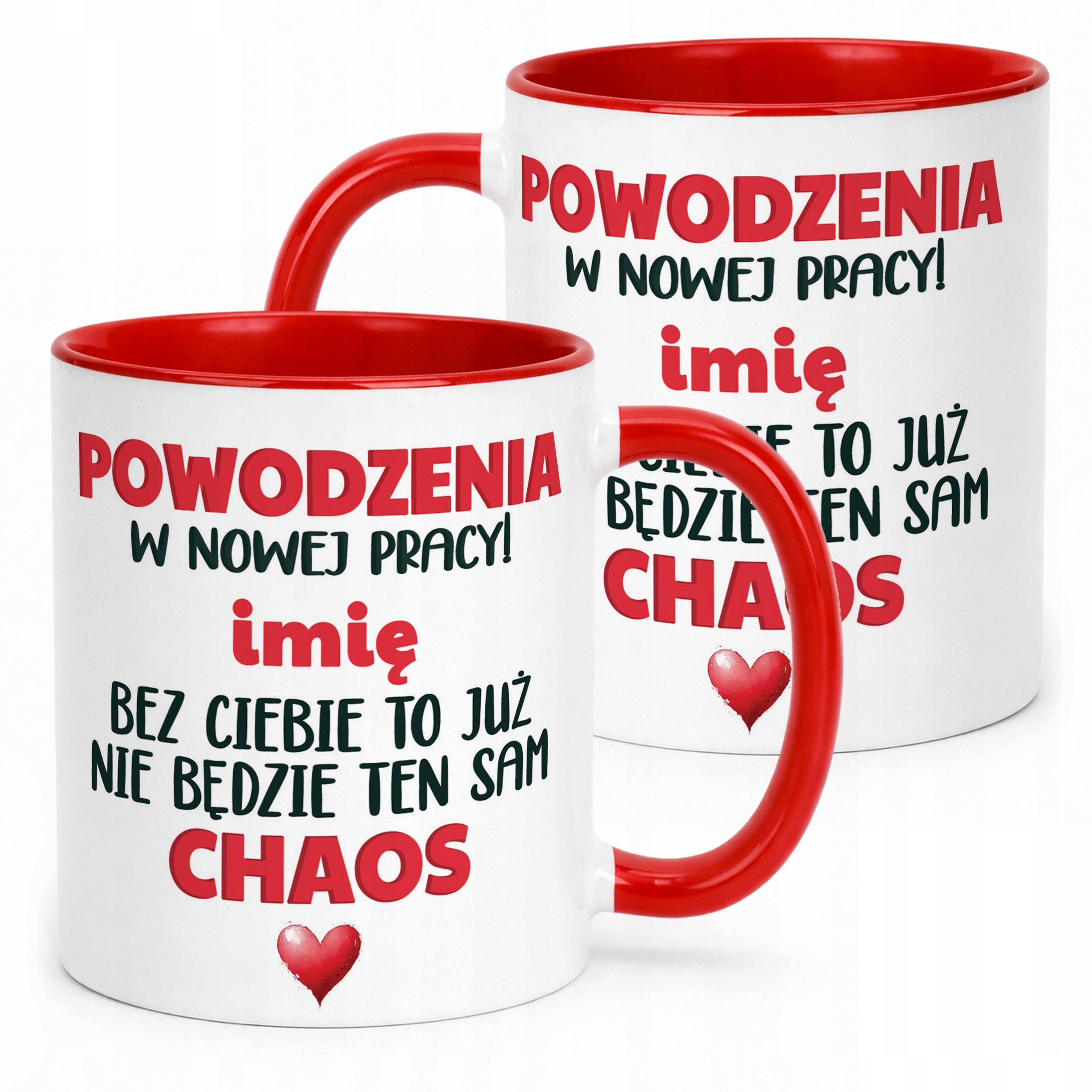Kubek Czerwony Personalizowany Pożeganie Odejście z Pracy Prezent