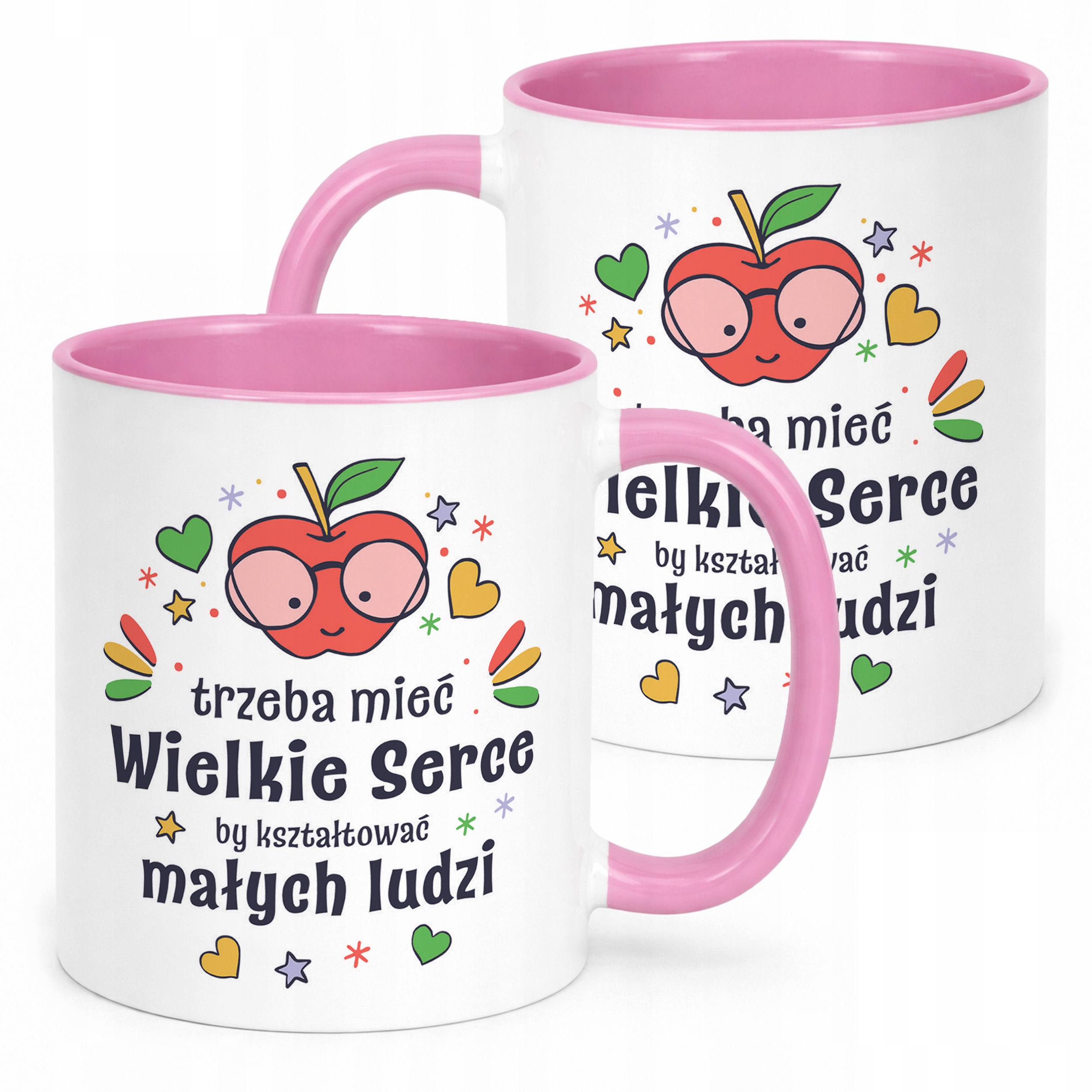 Kubek Różowy Dzień Nauczyciela Trzeba Mieć Wielkie Serce