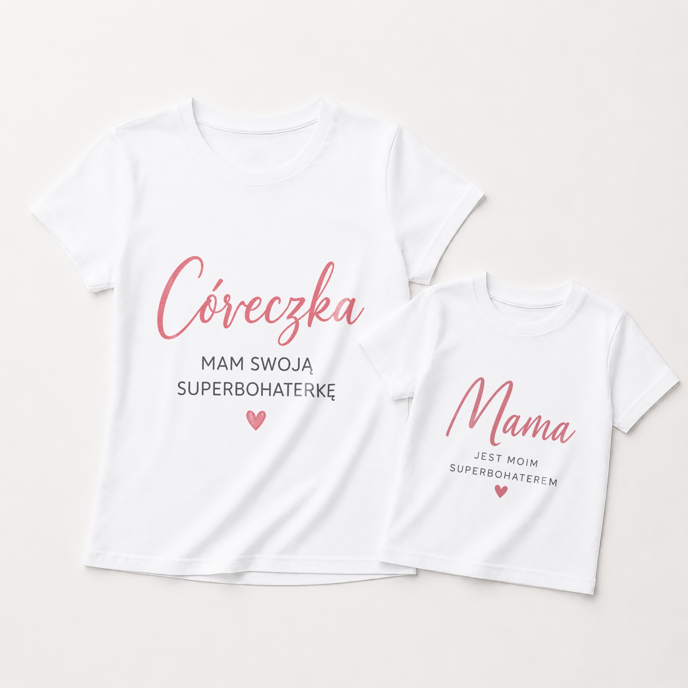 Zestaw koszulek damska dziecięca prezent dla mamy i córki Dzień Matki